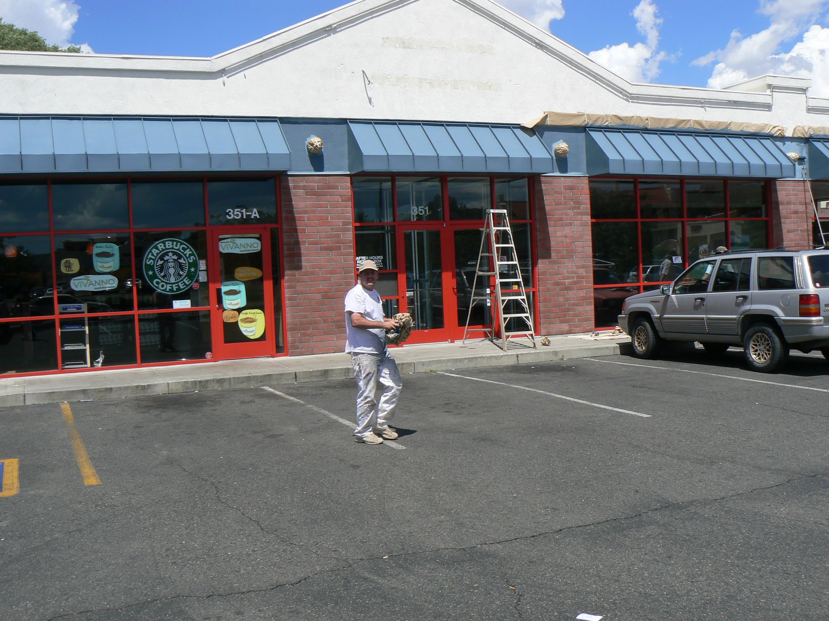 Commercial renovation work in progress at Depot Marketplace