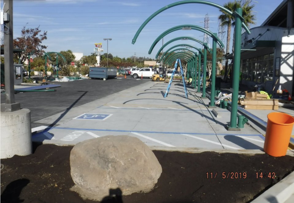 Quick Quack Car Wash construction work at the covered vacuum area