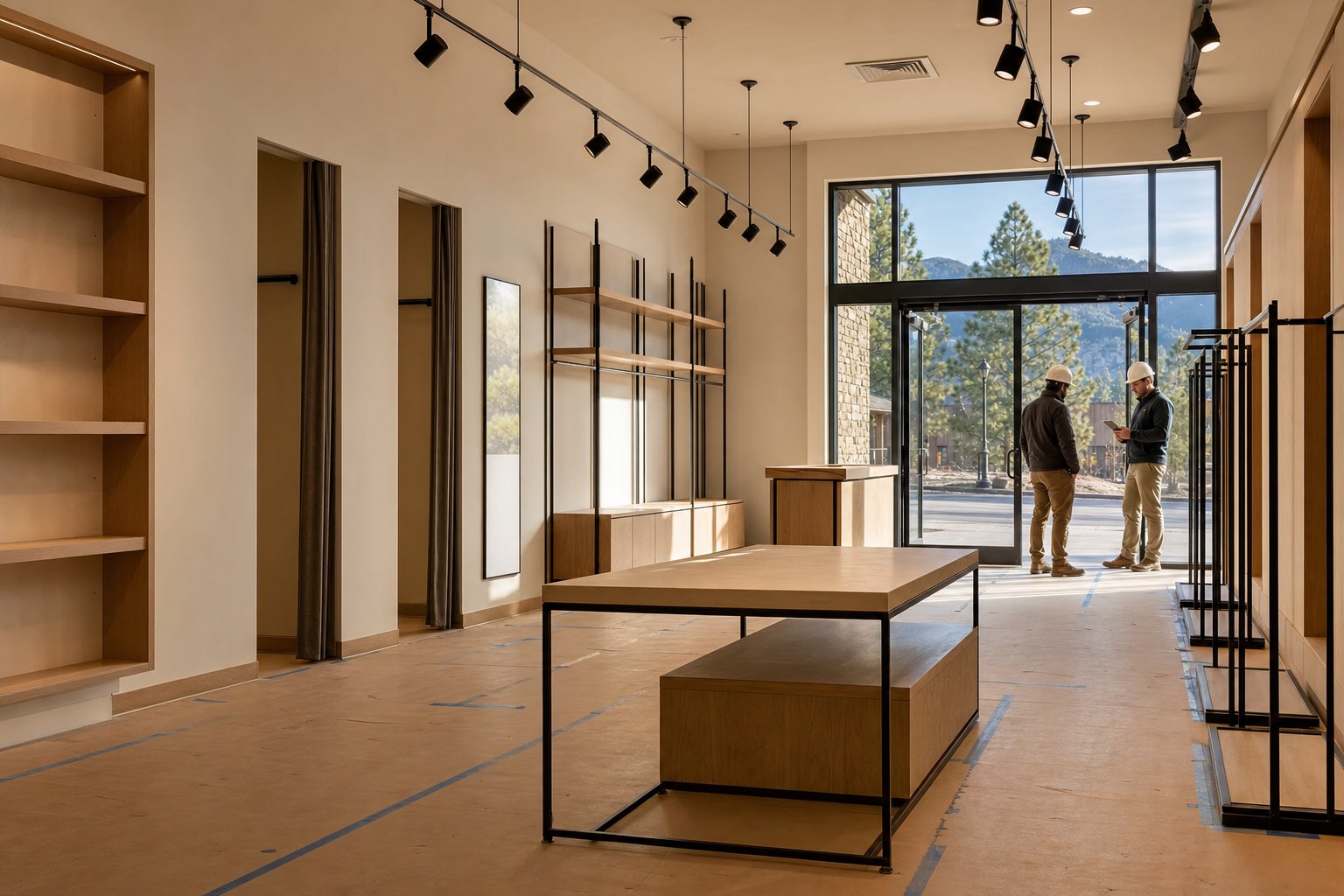 Nearly complete Northern Arizona retail interior prepared for opening day
