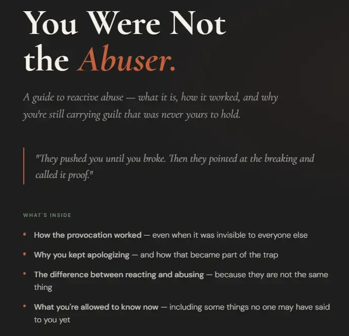 Reactive Abuse worksheet cover