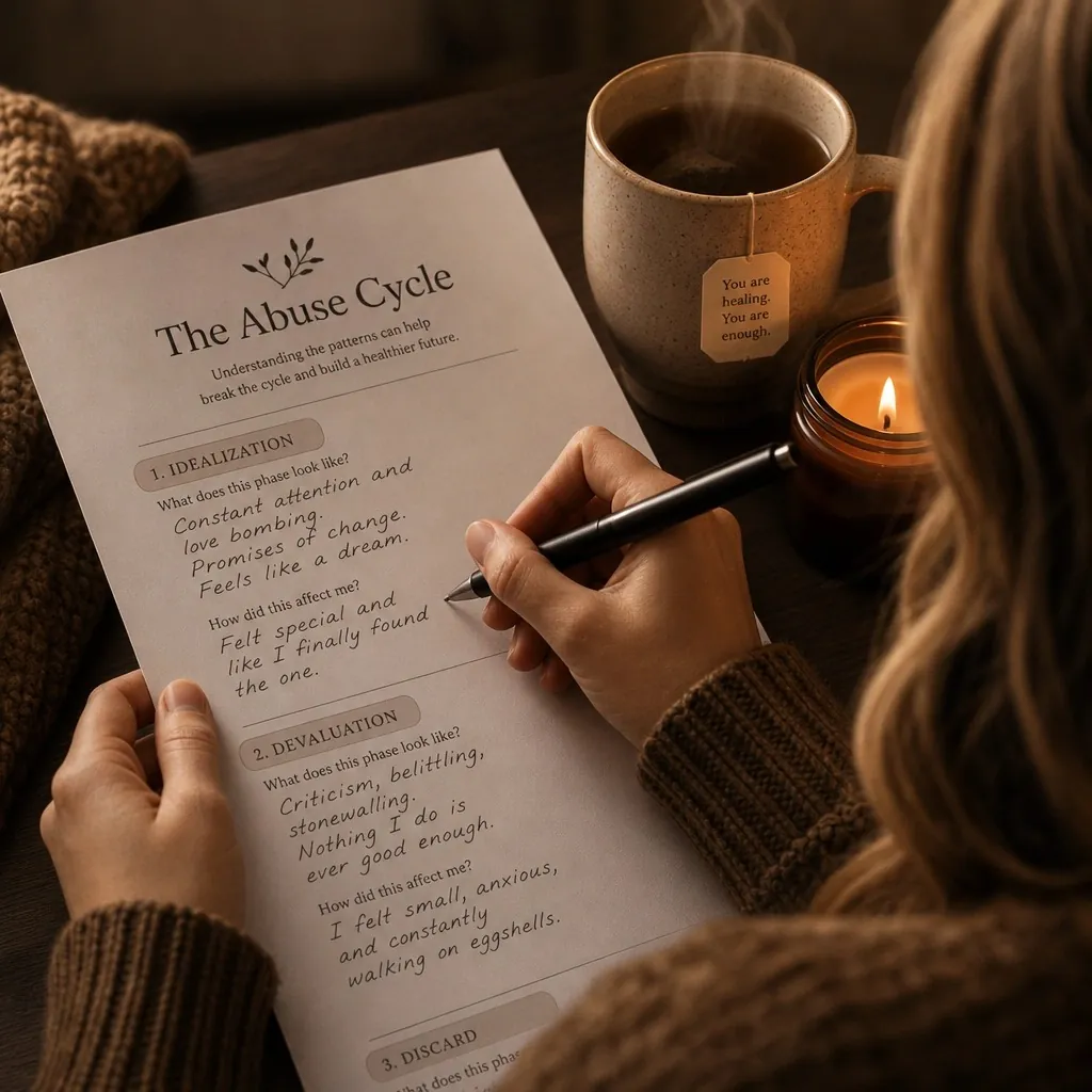 The Abuse Cycle worksheet cover