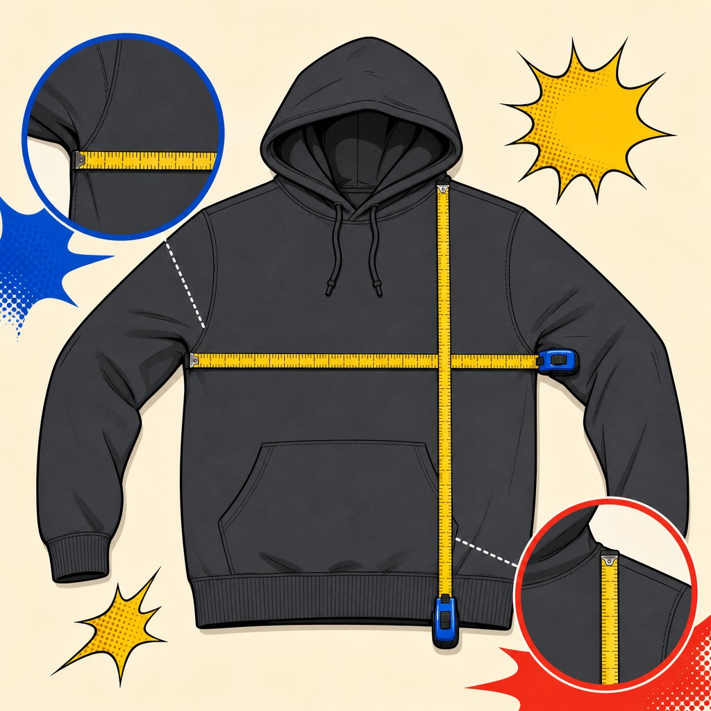 Hoodie laid flat and neatly arranged after drying