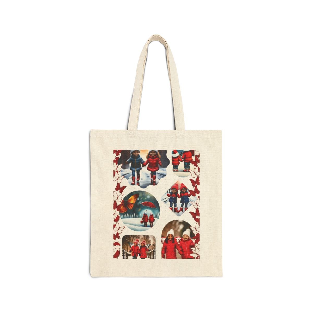 "Butterfly Memories Christmas" Canvas Gift Tote
