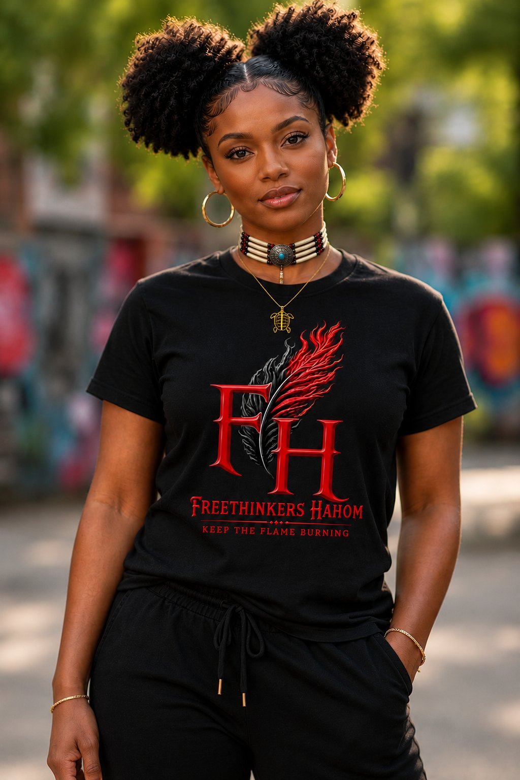 Freethinkers Hahom flame logo apparel
