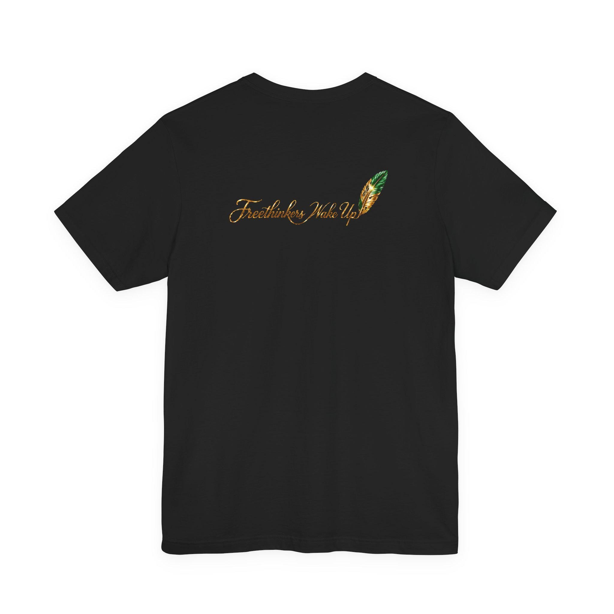 Freethinkers Feather Script Tee | Quill Calligraphy Graphic, view 10