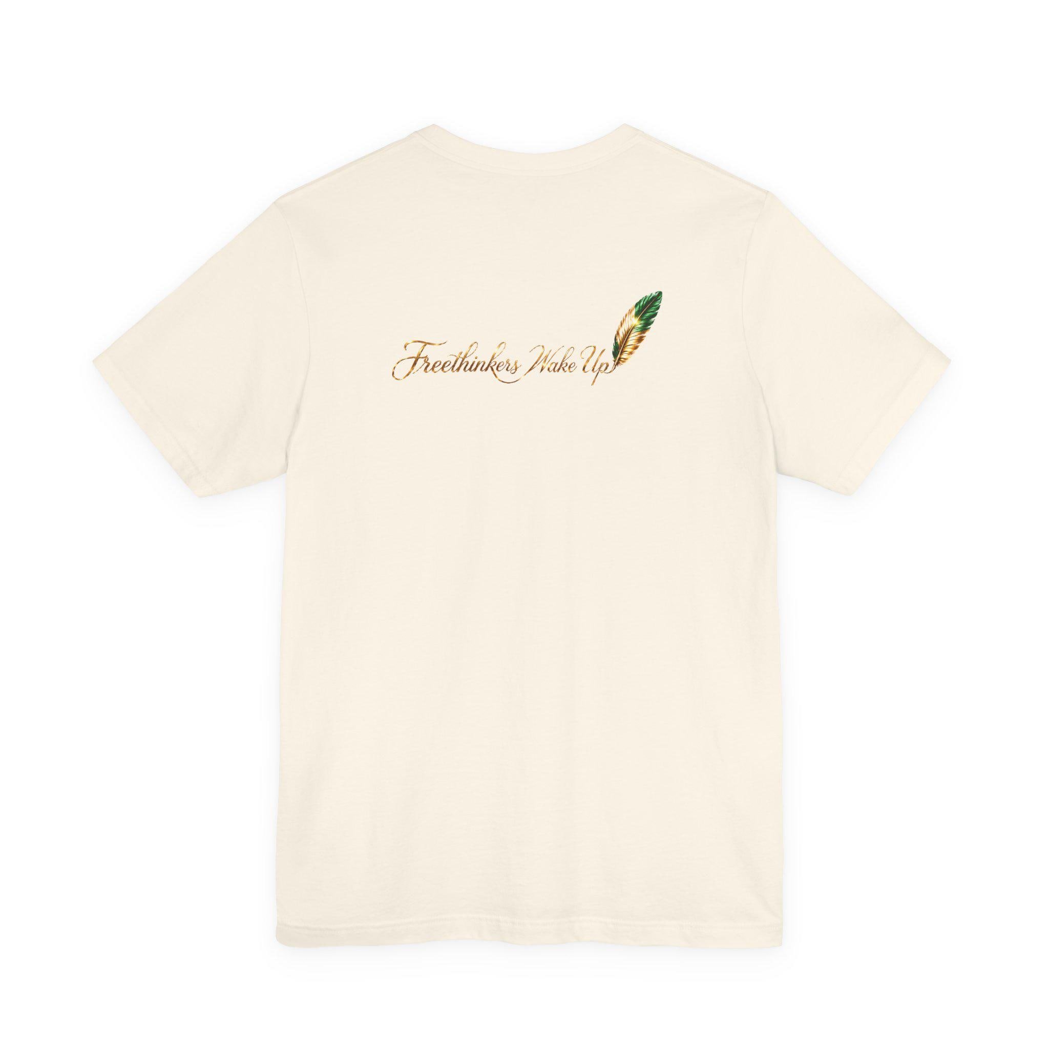 Freethinkers Feather Script Tee | Quill Calligraphy Graphic, view 11