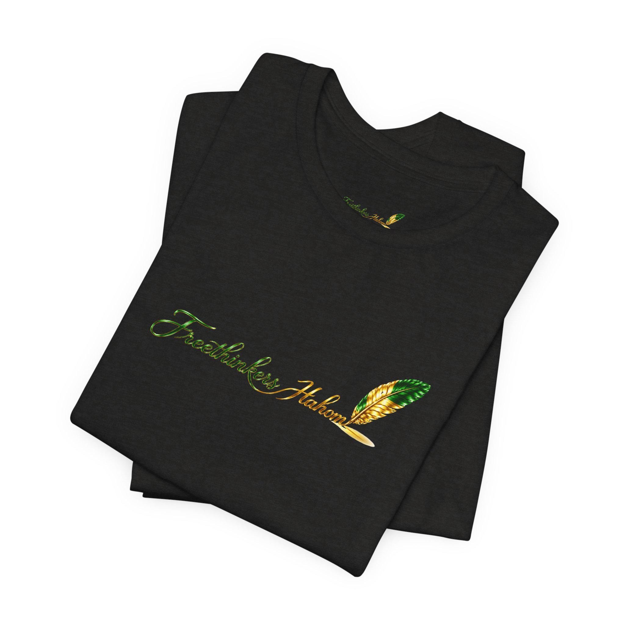 Freethinkers Feather Script Tee | Quill Calligraphy Graphic, view 12