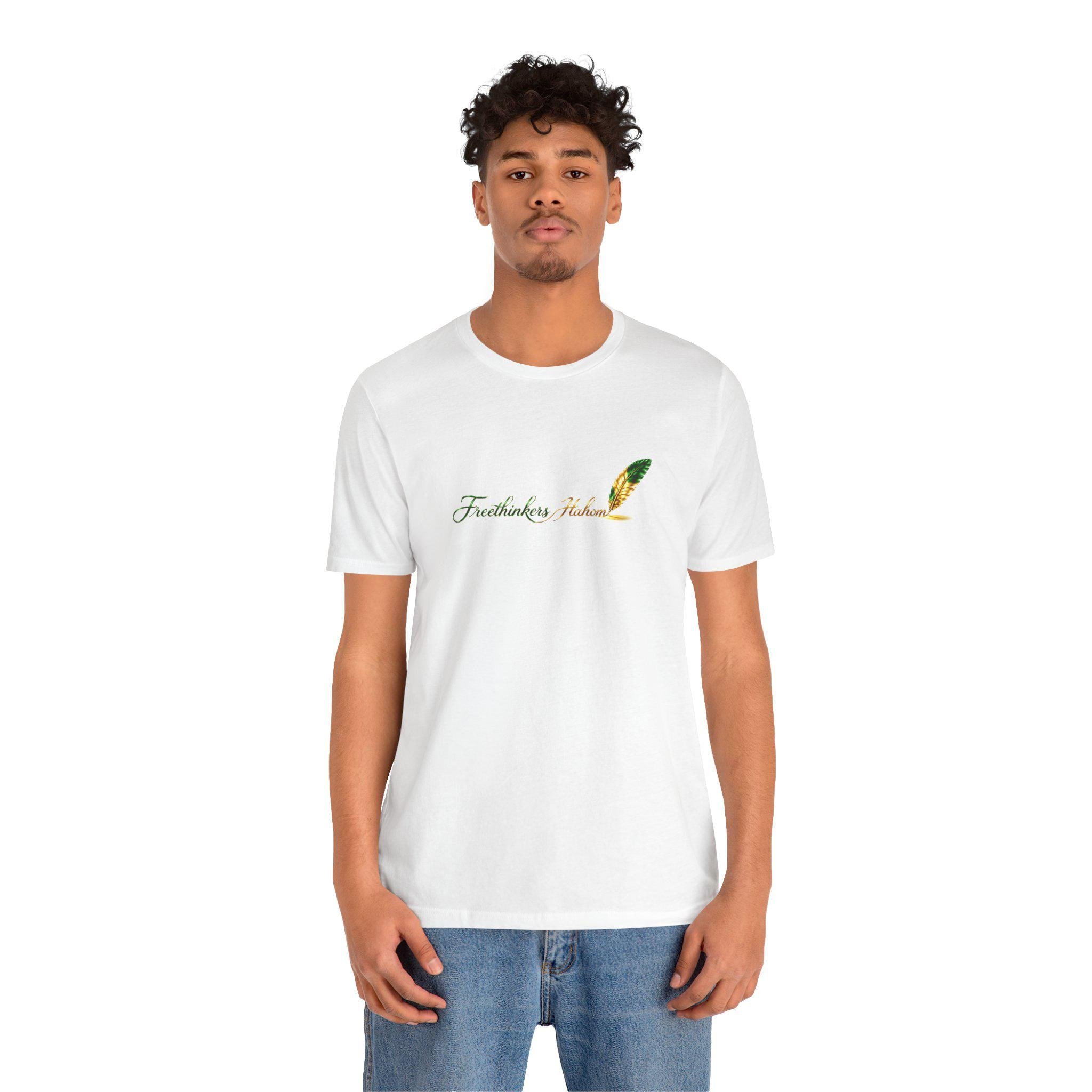 Freethinkers Feather Script Tee | Quill Calligraphy Graphic, view 14