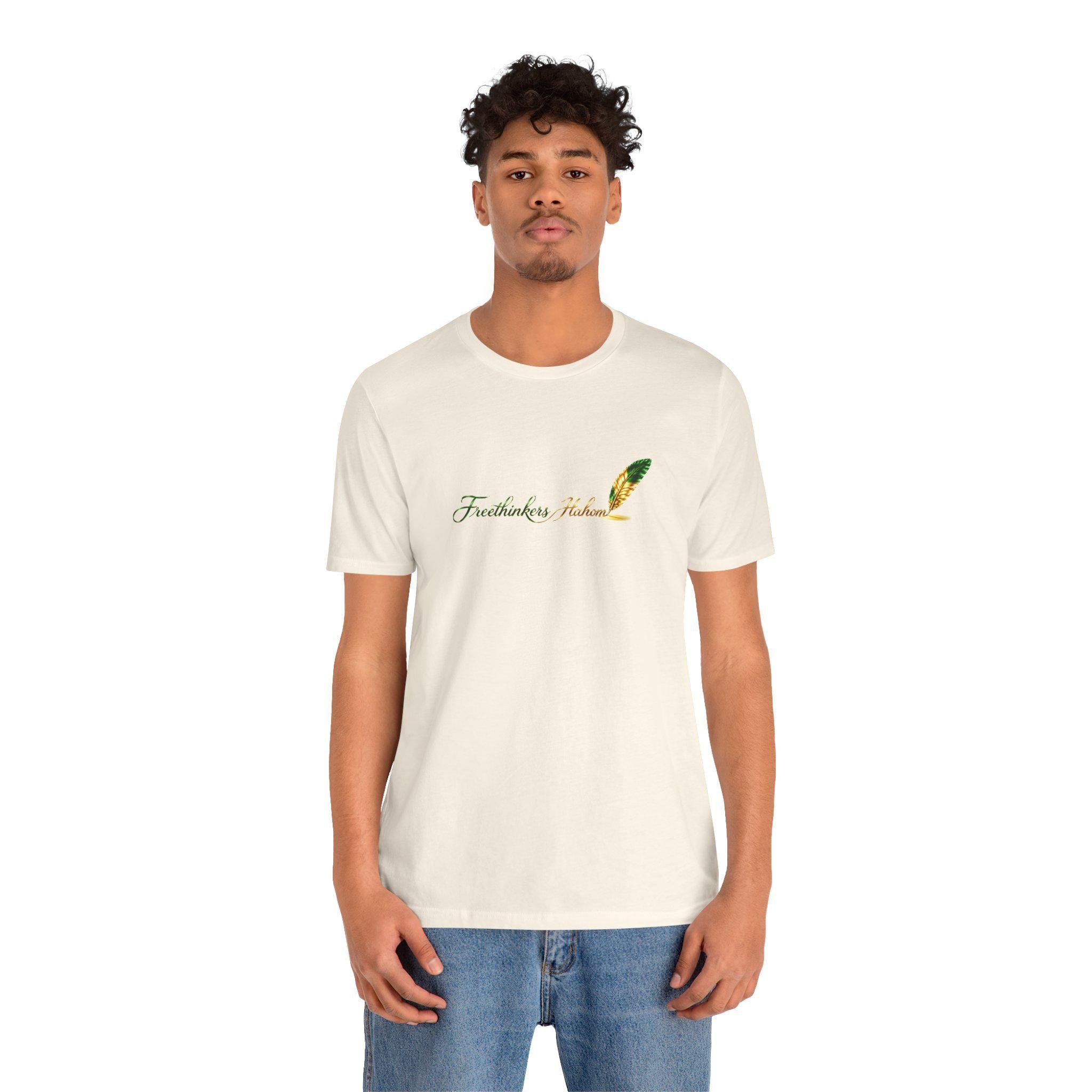 Freethinkers Feather Script Tee | Quill Calligraphy Graphic, view 16