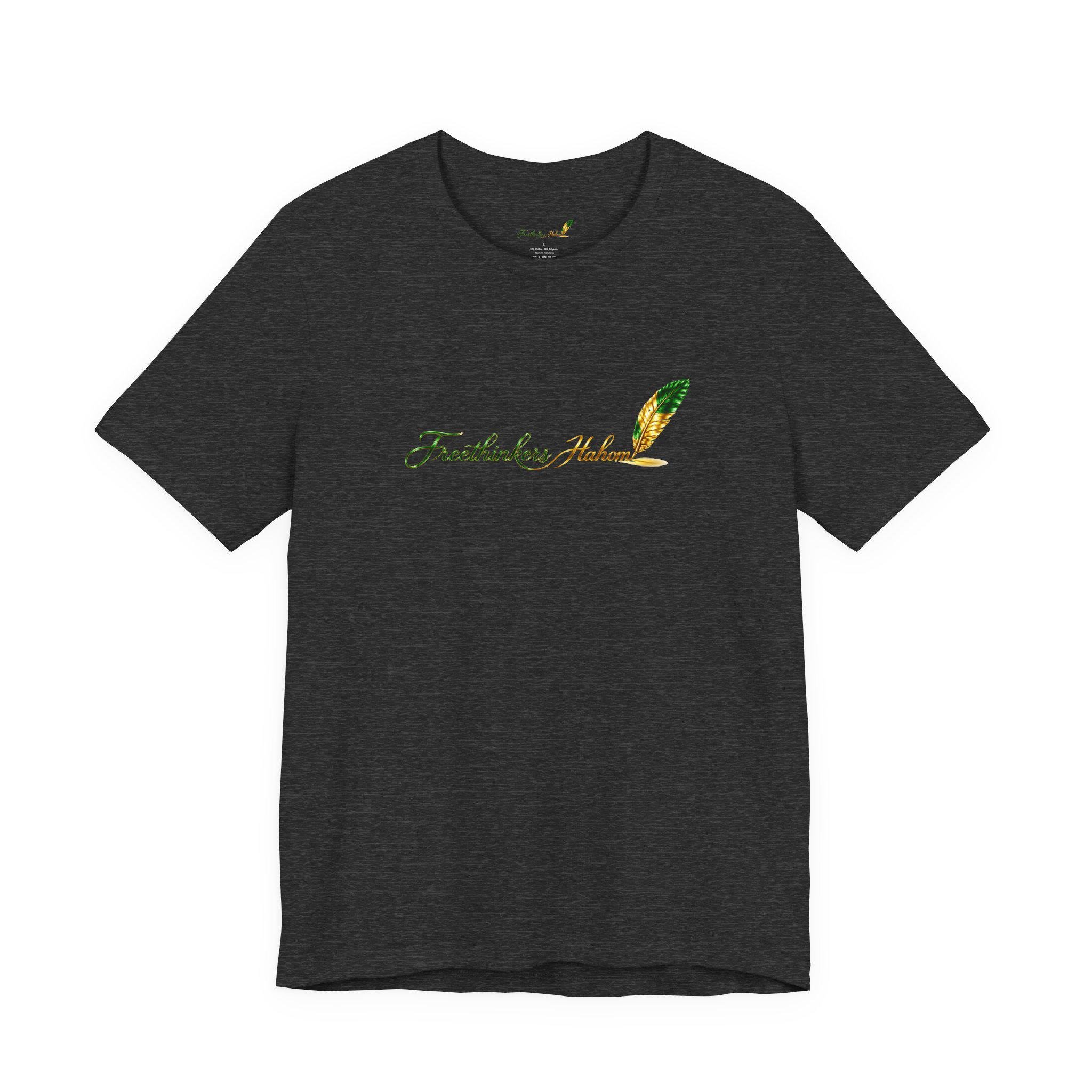 Freethinkers Feather Script Tee | Quill Calligraphy Graphic, view 6