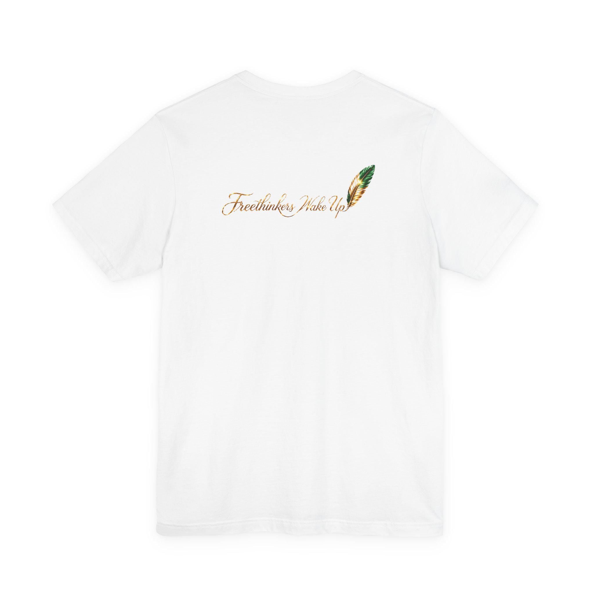 Freethinkers Feather Script Tee | Quill Calligraphy Graphic, view 8