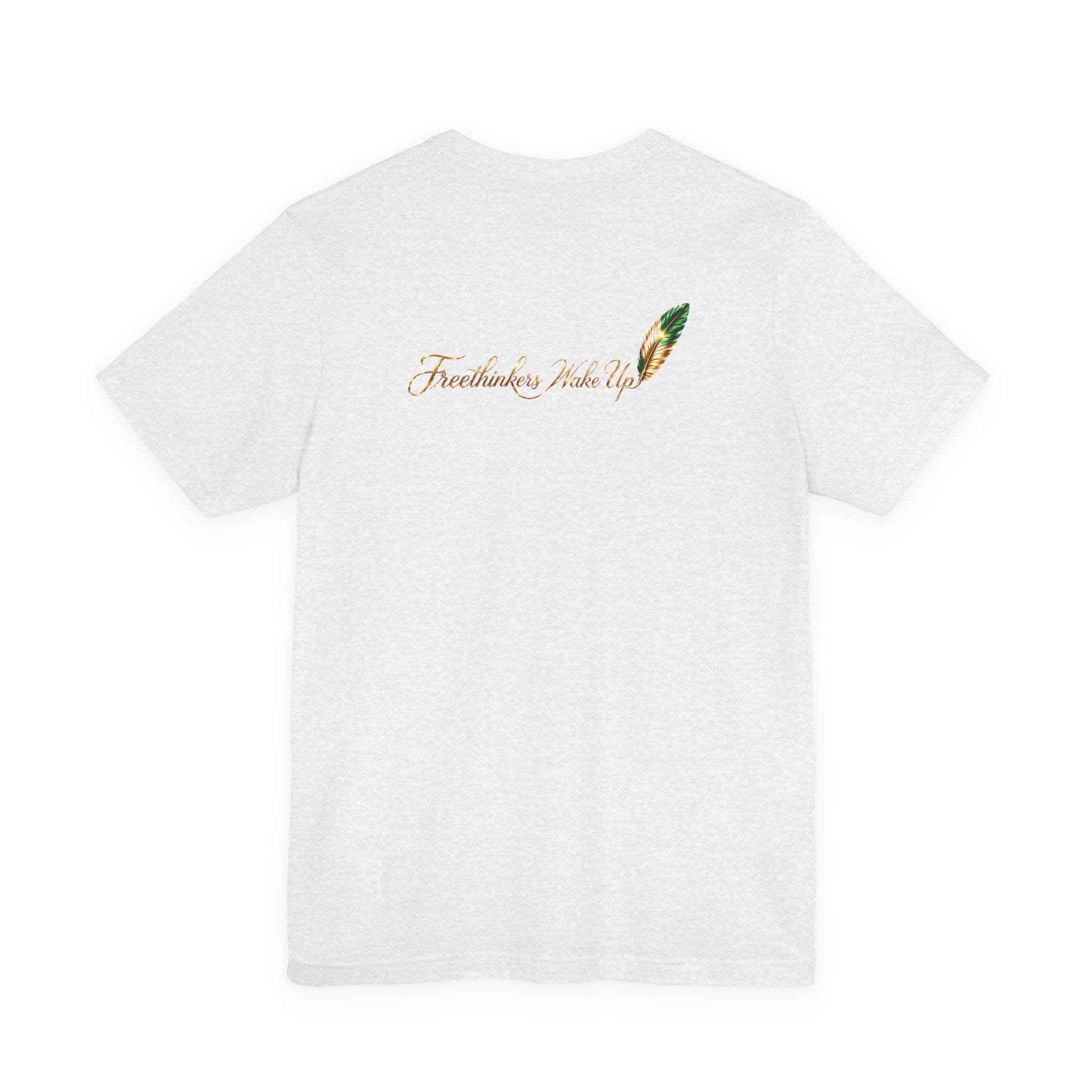 Freethinkers Feather Script Tee | Quill Calligraphy Graphic, view 9