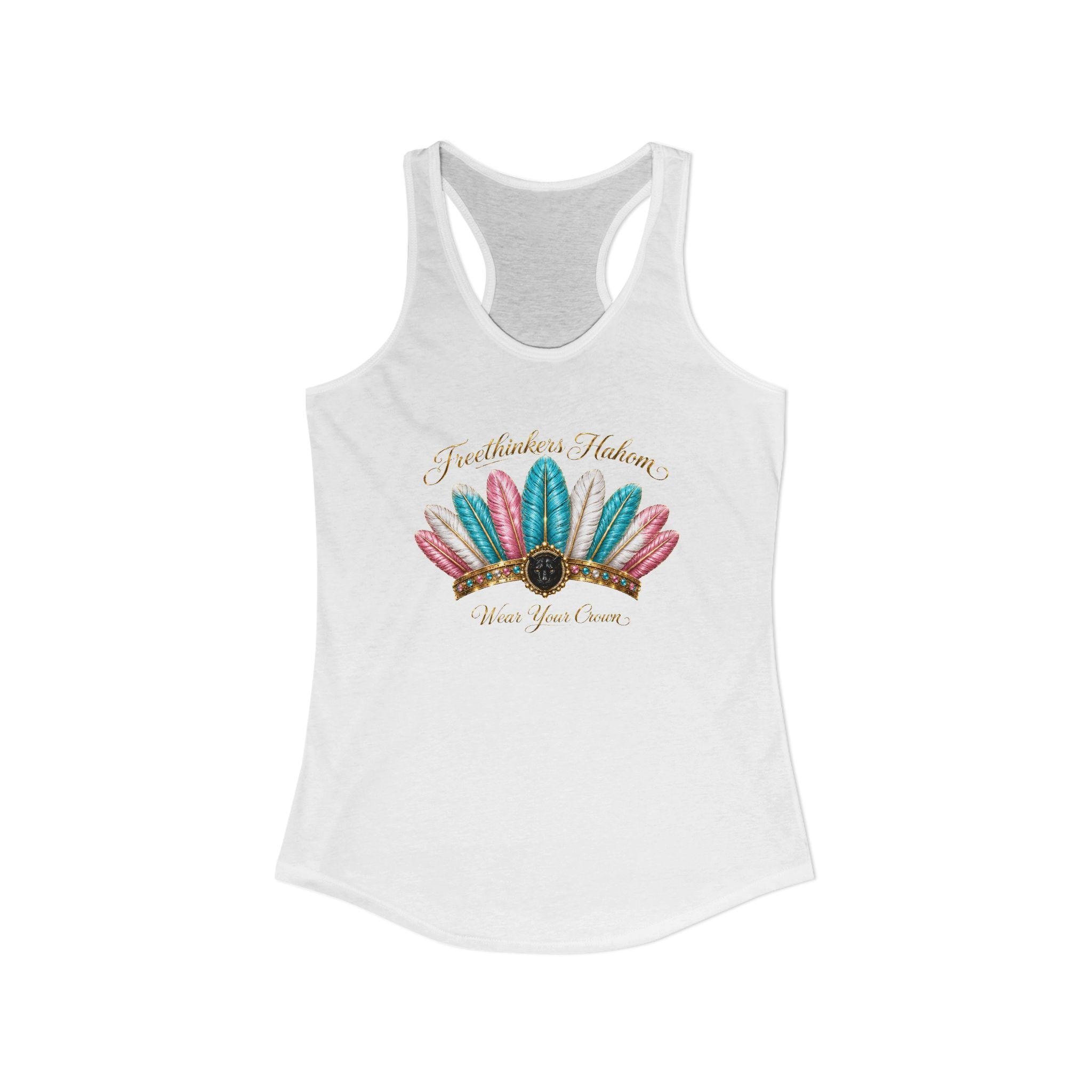 Freethinkers Hahom Feathered(Cotton Candy) Crown Women's Ideal Racerback Tank