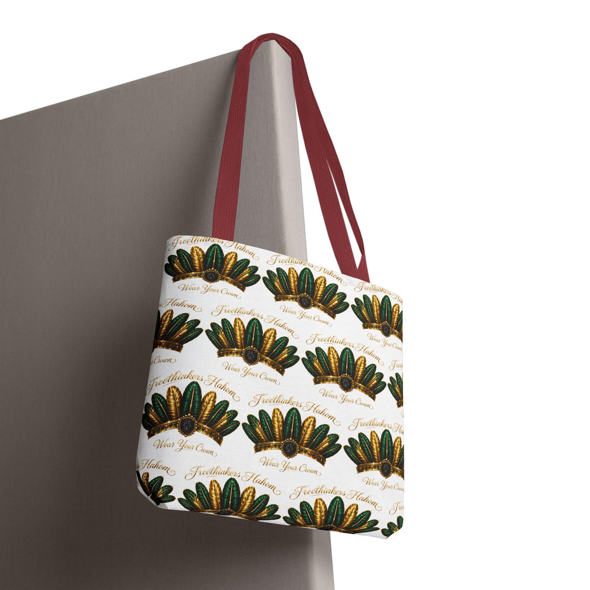 Freethinkers Feather Crown Initials Tote Bag All Over Print, view 6
