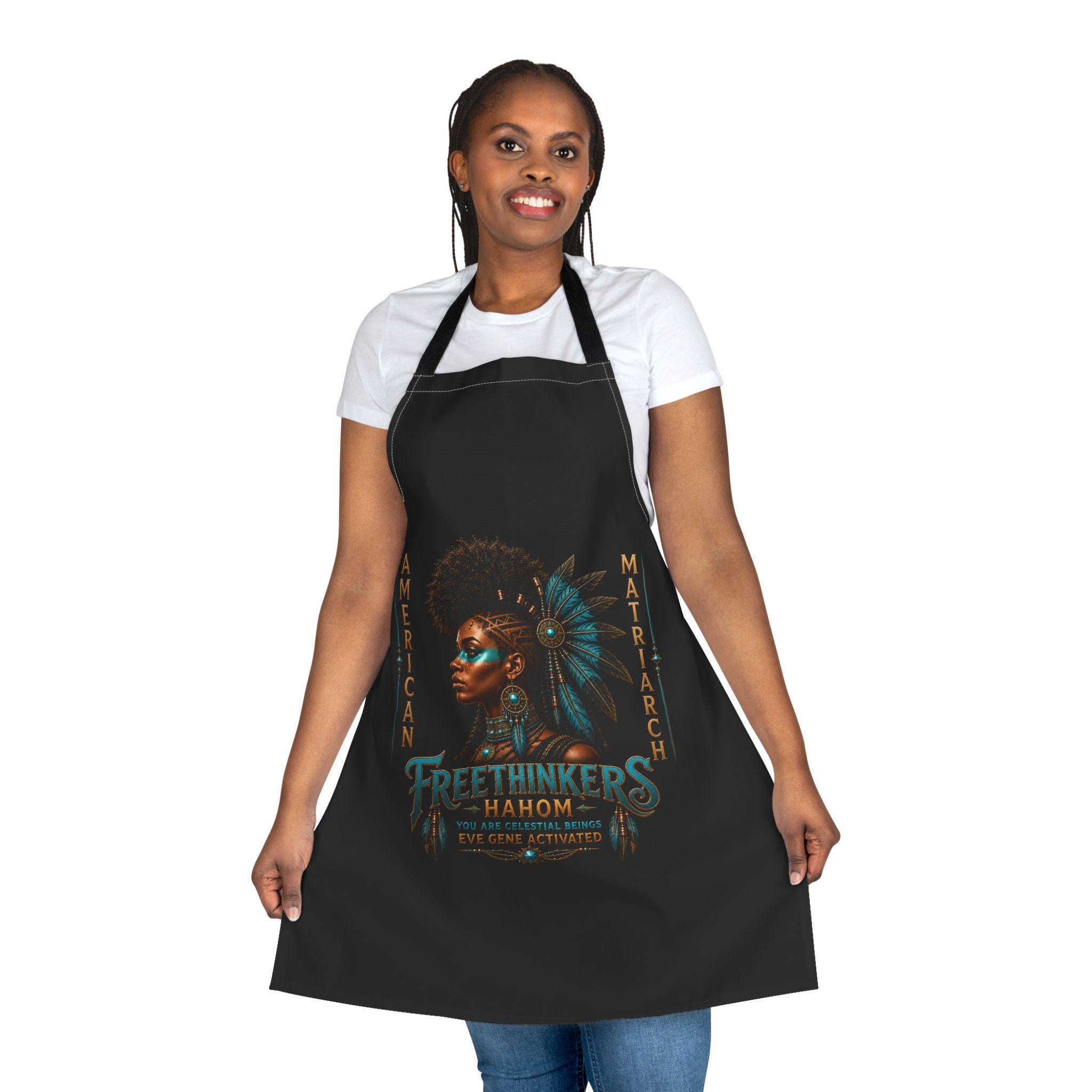 Freethinkers Native Woman Portrait Apron | American Matriarch Cooking Apron
