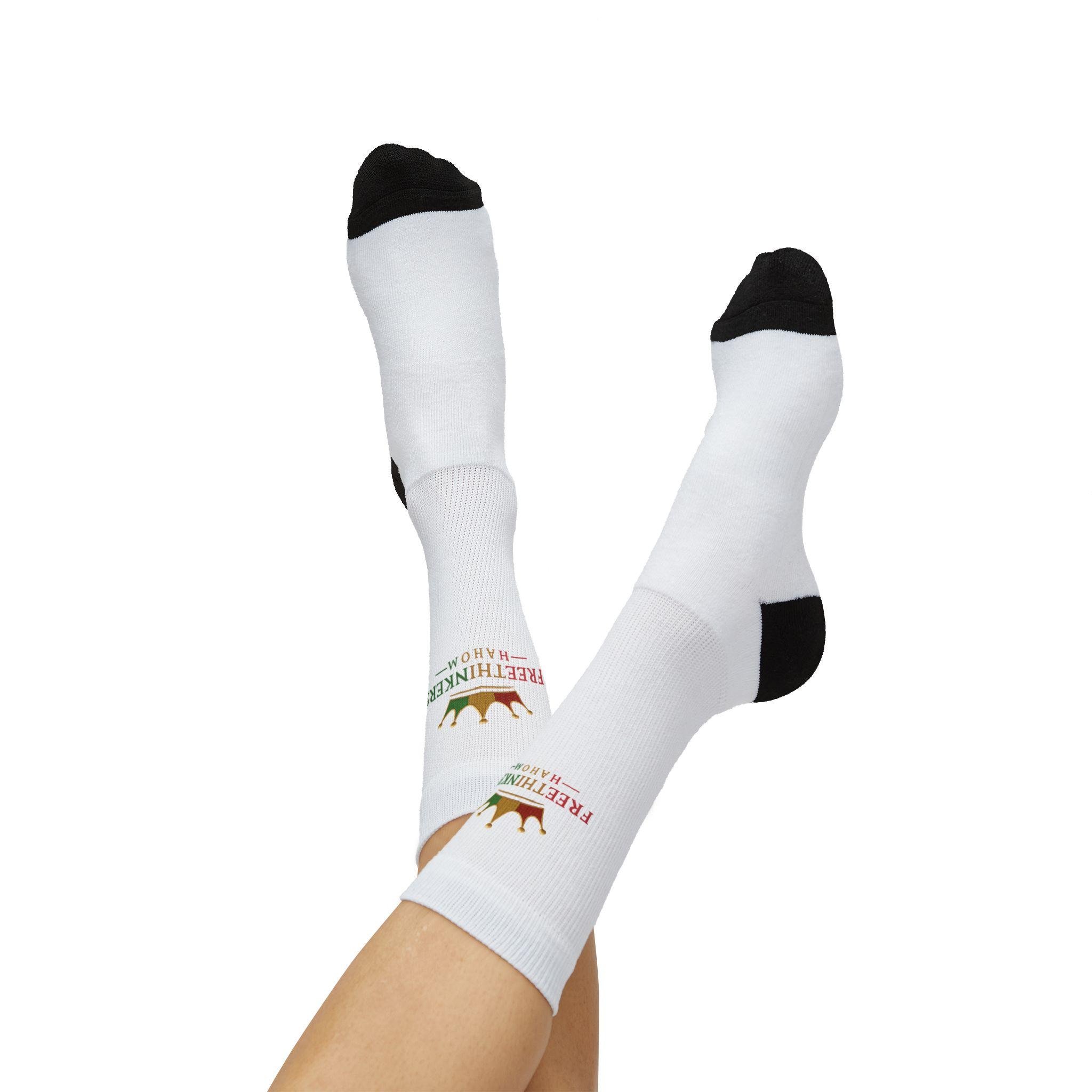 Freethinkers Hahom Sublimation Socks — 'Think Outside the Box' Statement Socks, view 6