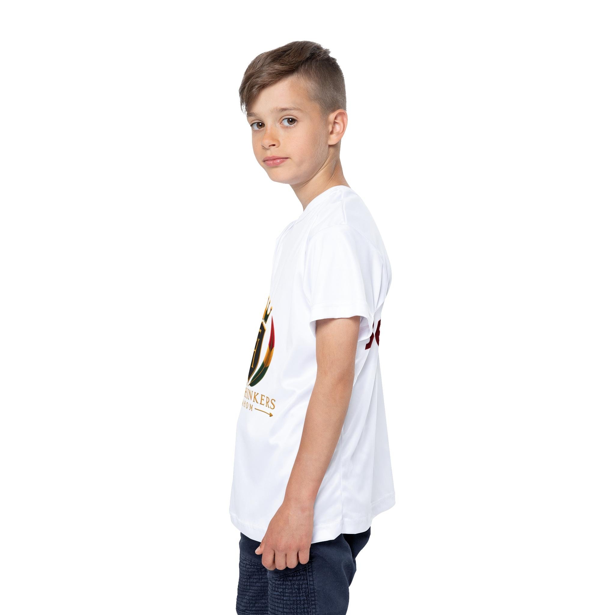Kids Sports Jersey — Freethinkers Hahom Crest Performance Tee, view 7