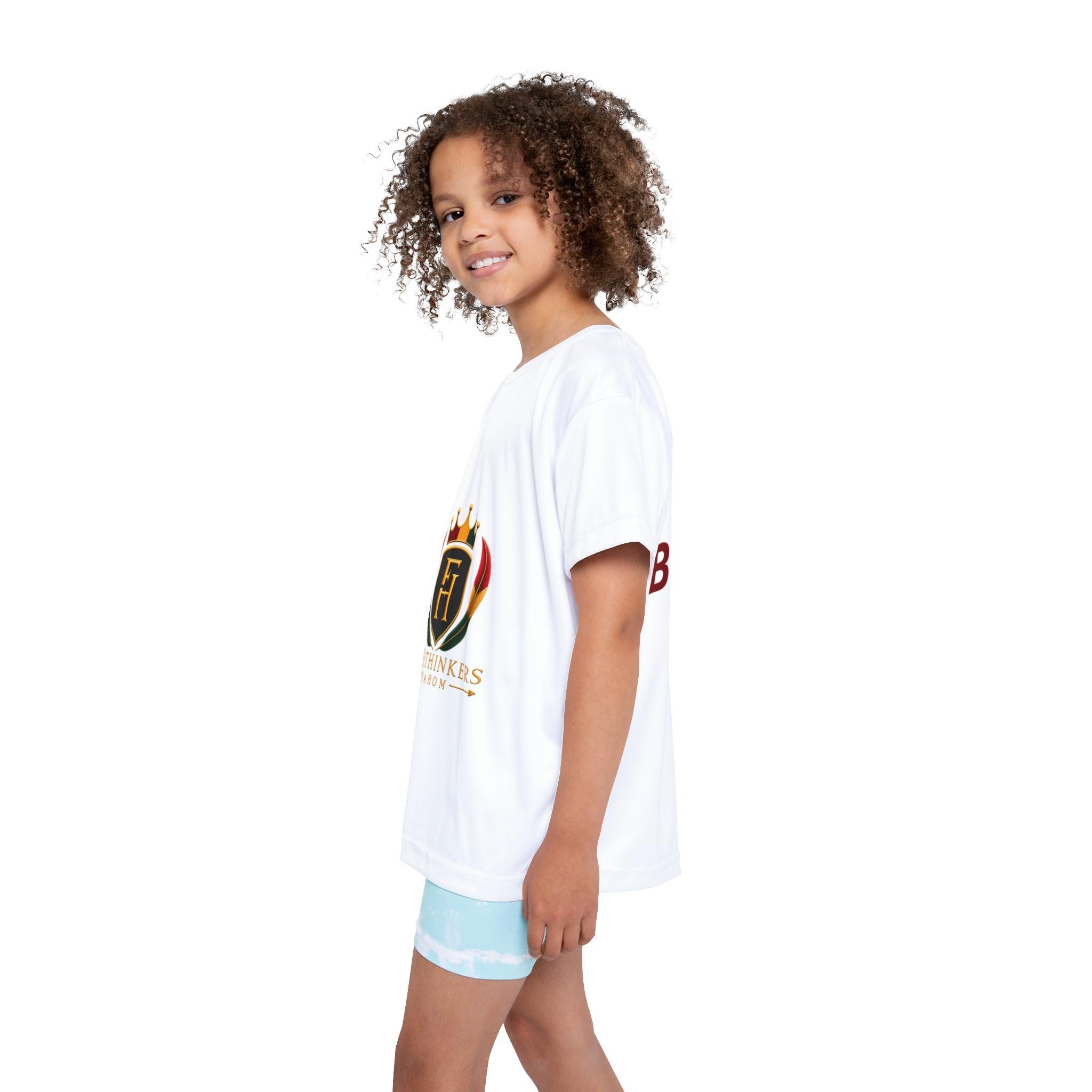 Kids Sports Jersey — Freethinkers Hahom Crest Performance Tee, view 8