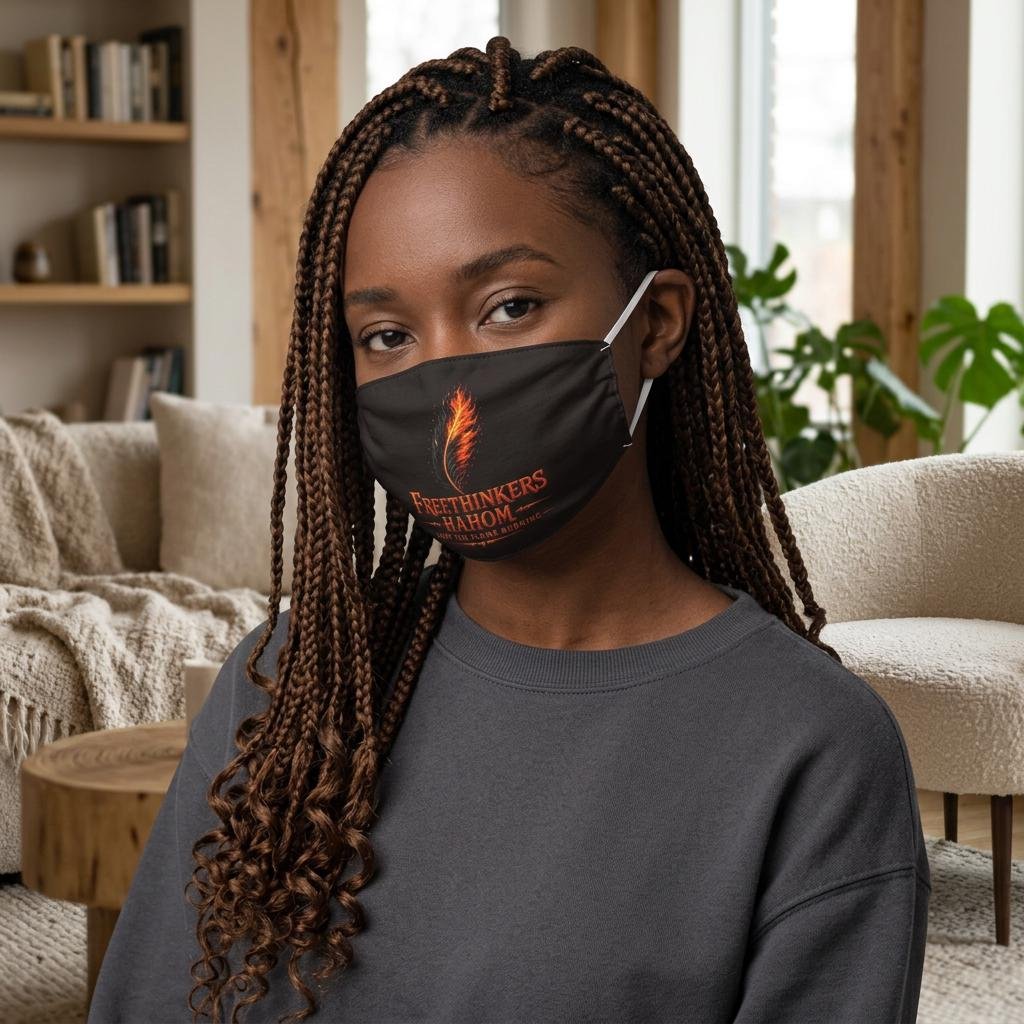 Freethinkers Hahom Flame Feather Mask | Fabric Face Mask