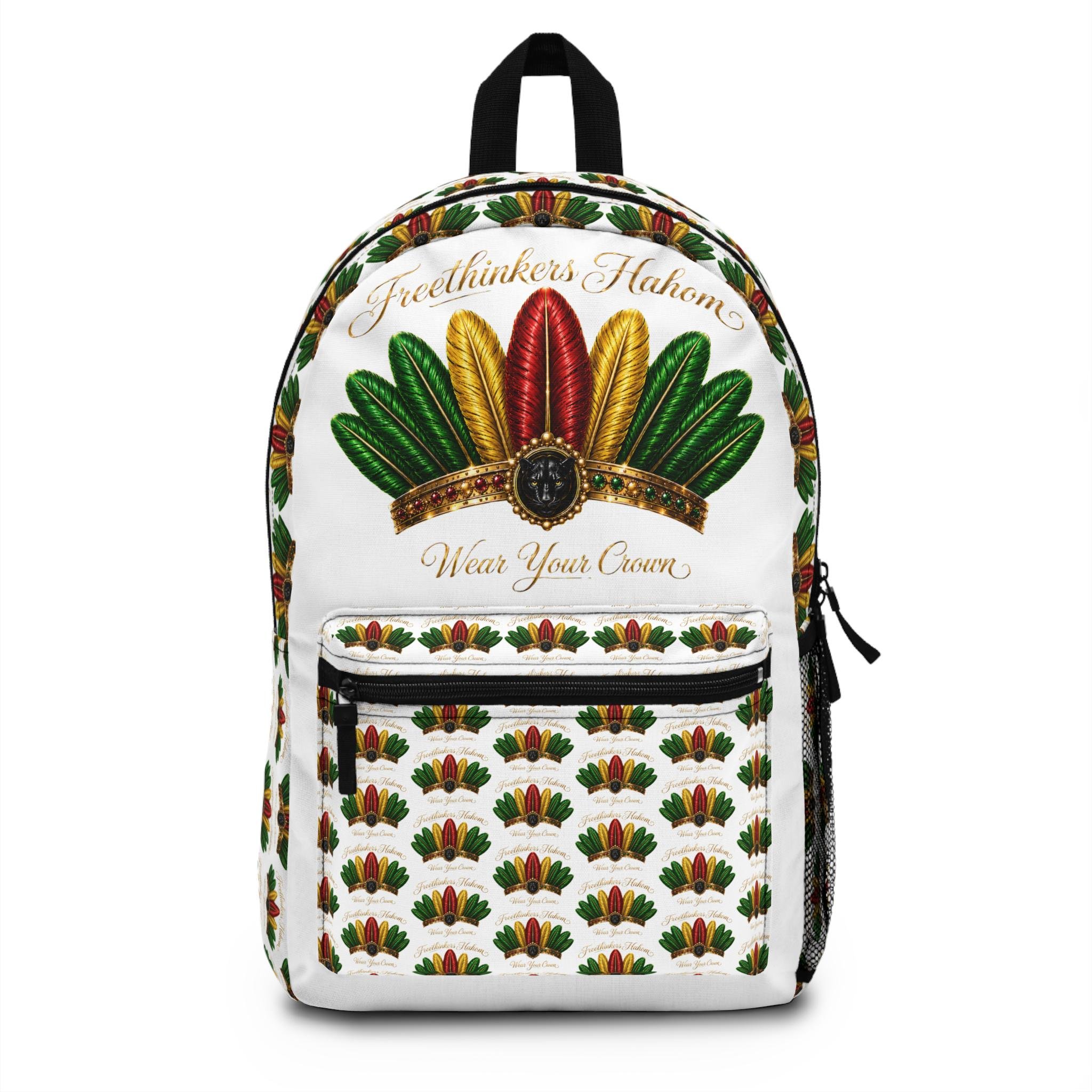 Feather Crown Backpack – Freethinkers Fashions Wear Your Crown Design