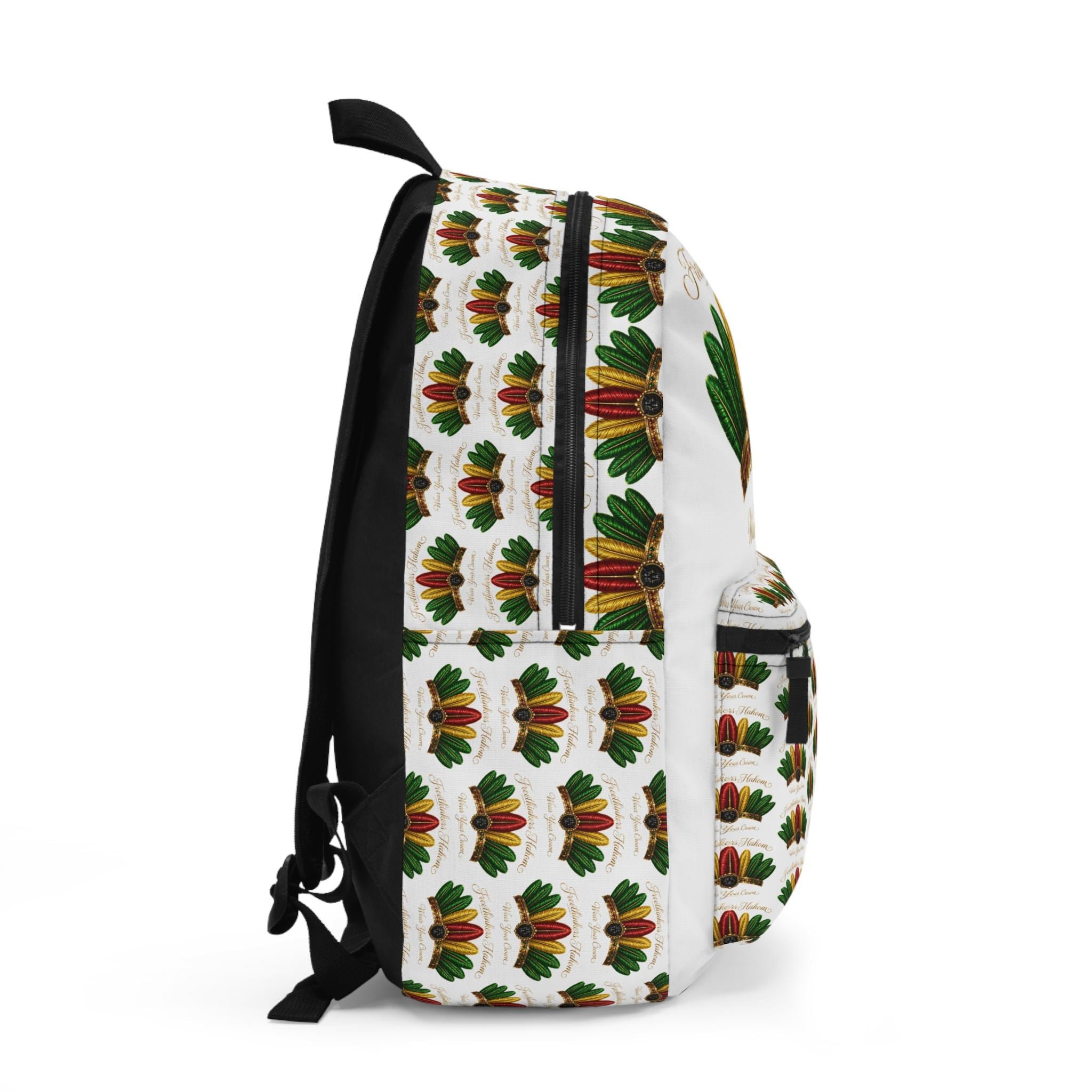 Feather Crown Backpack – Freethinkers Fashions Wear Your Crown Design, view 2