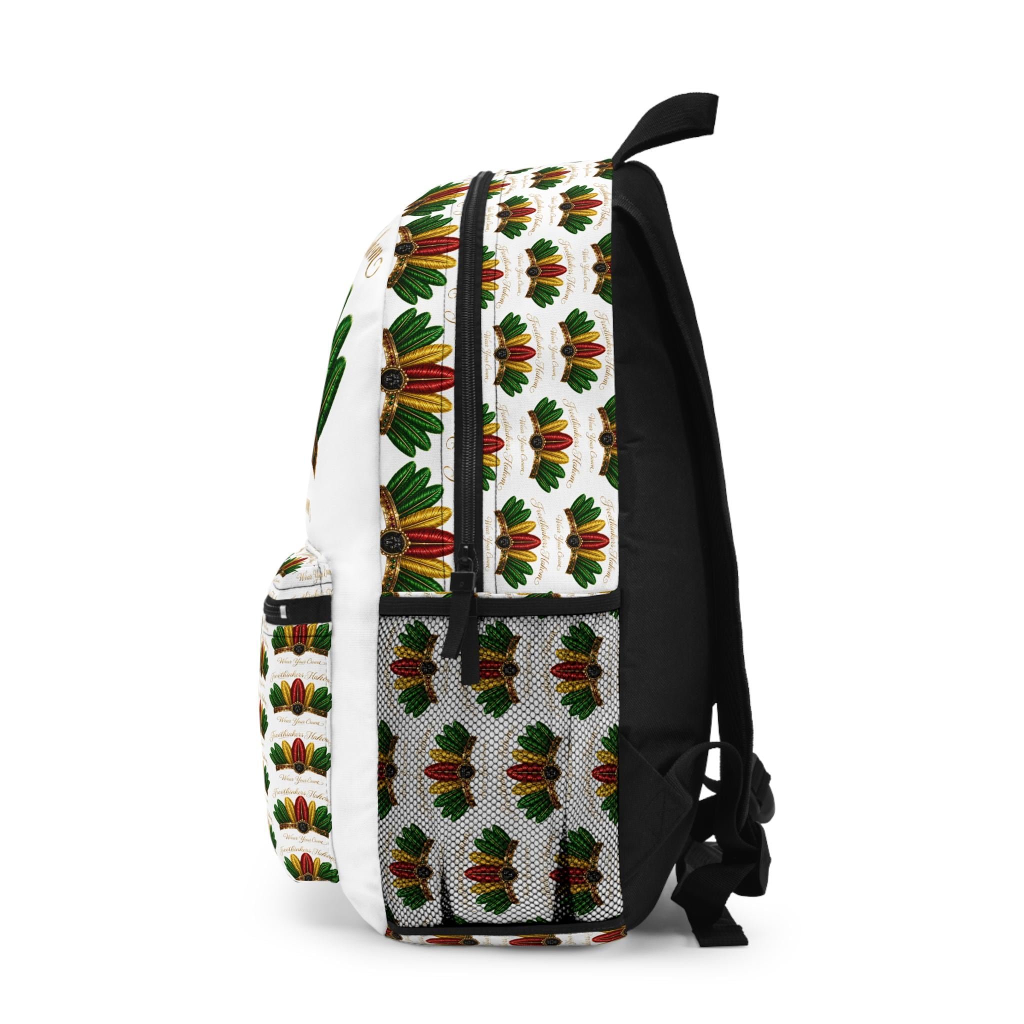 Feather Crown Backpack – Freethinkers Fashions Wear Your Crown Design, view 3