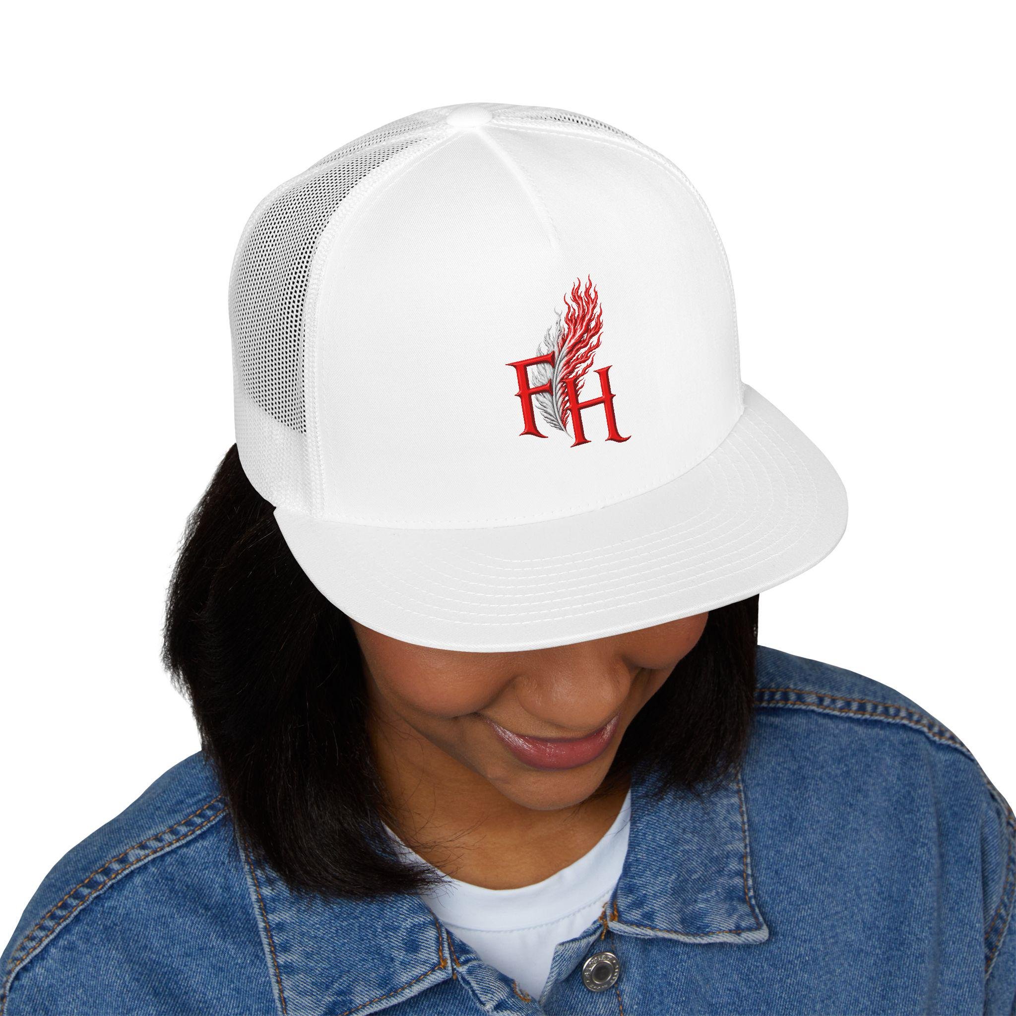 Freethinkers Hahom FH Flaming Feather Trucker Cap Mesh Snapback, view 6
