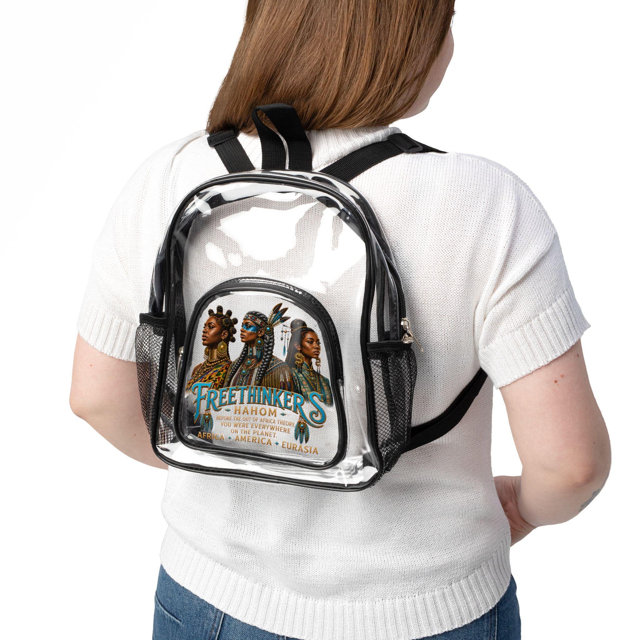 Freethinkers Hahom World Wide Matriarchs Africa America Eurasia Transparent School Bag, view 3