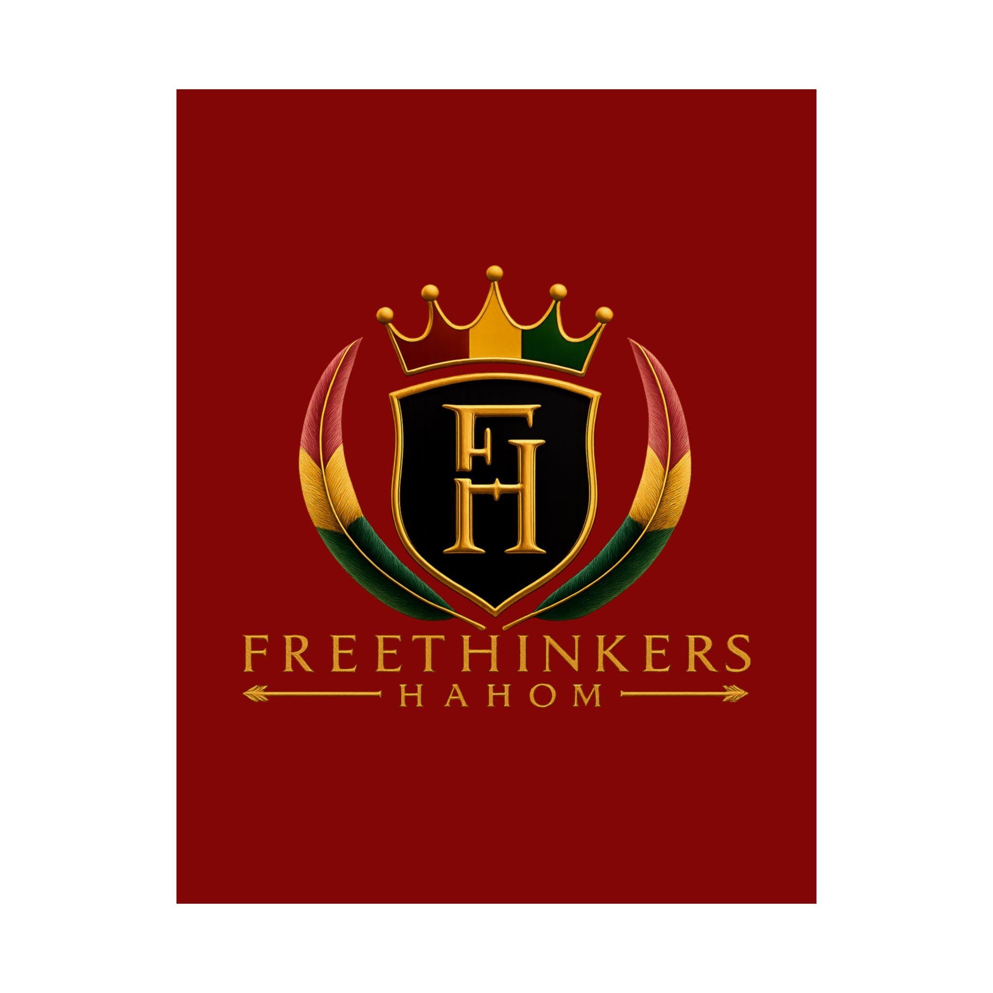 Freethinkers Hahom Crest Matte Poster | Red Shield Crown Logo, view 10