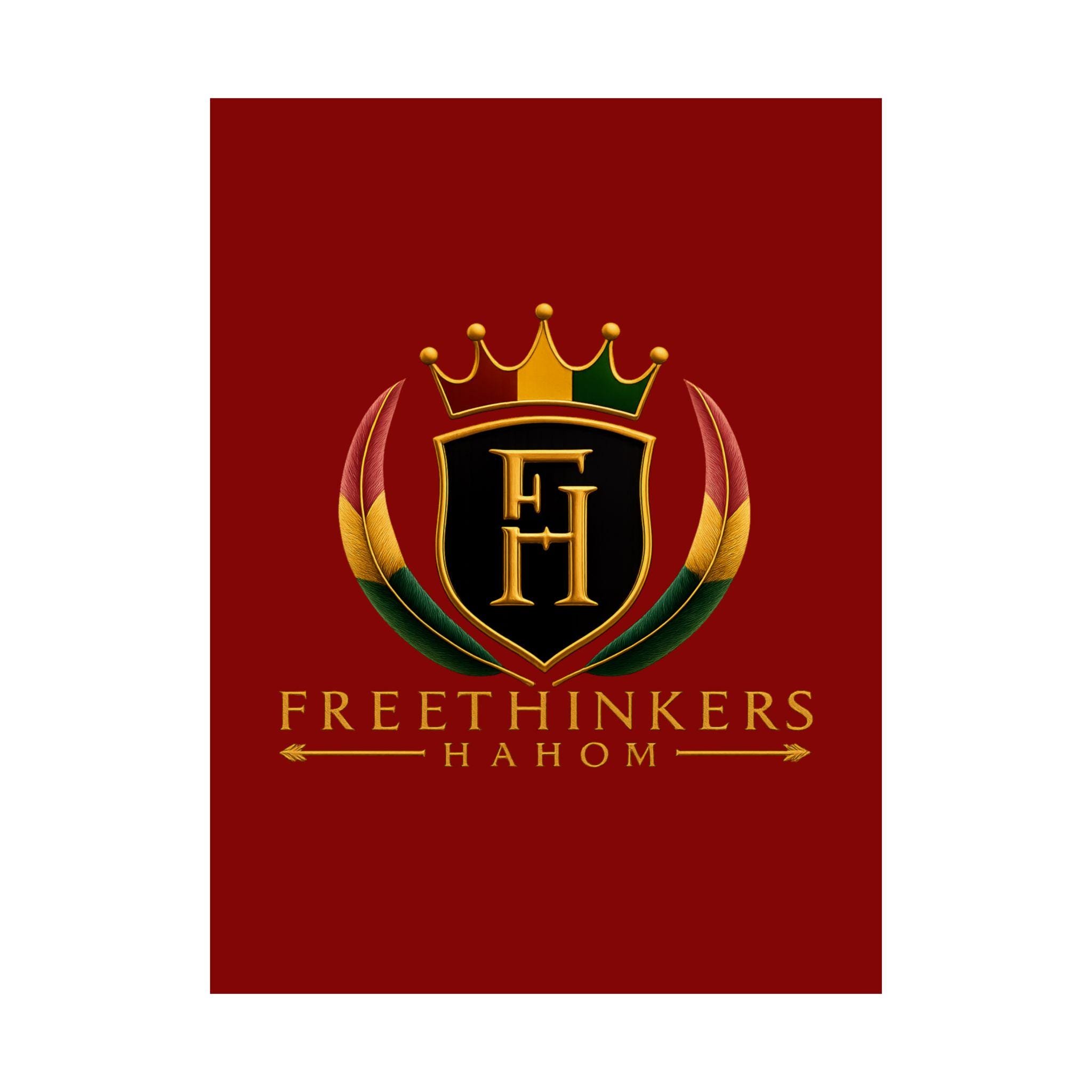 Freethinkers Hahom Crest Matte Poster | Red Shield Crown Logo, view 18