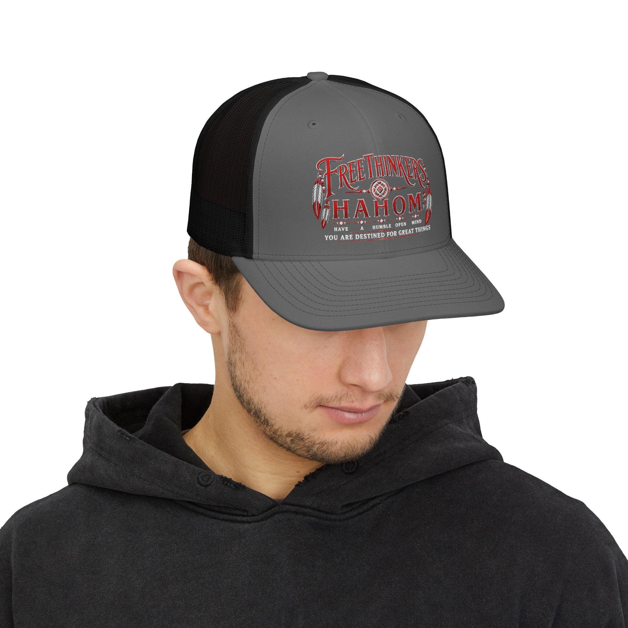 Free Thinkers HAHOM Inspirational Graphic Snapback Trucker Cap, view 13