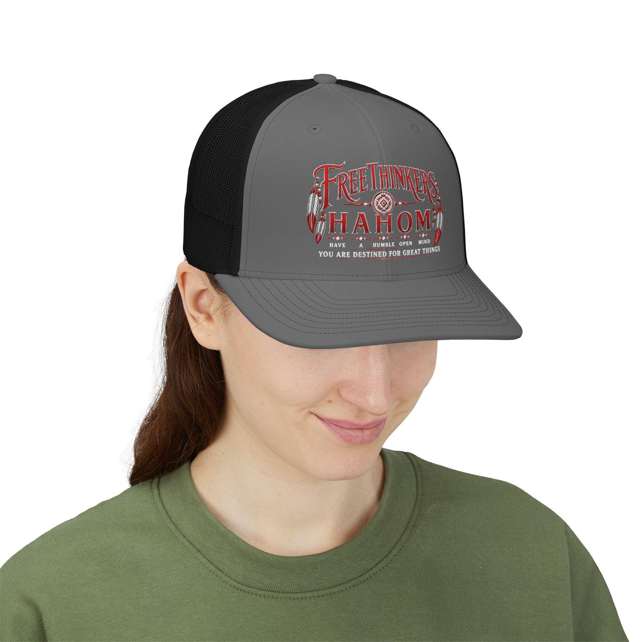 Free Thinkers HAHOM Inspirational Graphic Snapback Trucker Cap, view 15