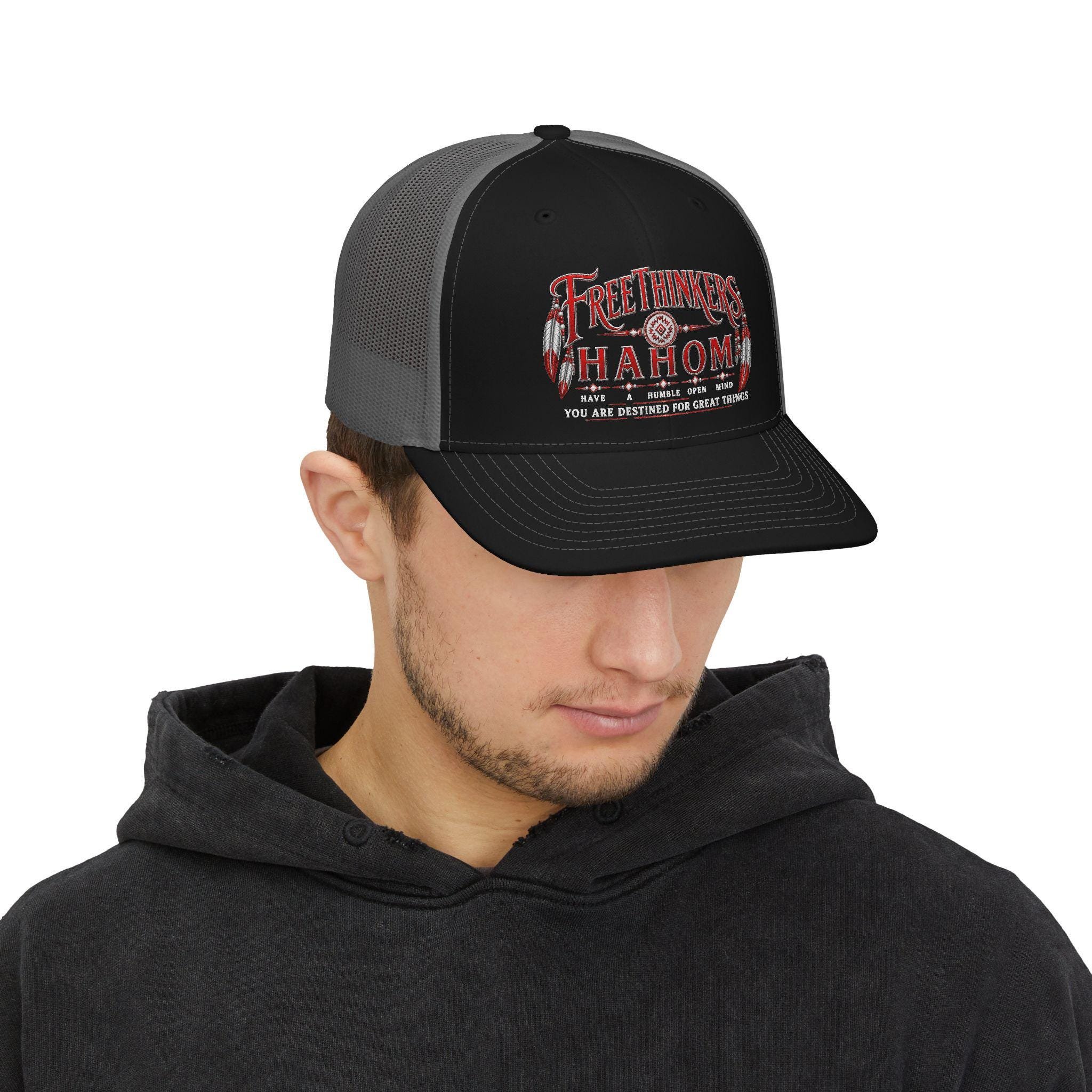 Free Thinkers HAHOM Inspirational Graphic Snapback Trucker Cap, view 7