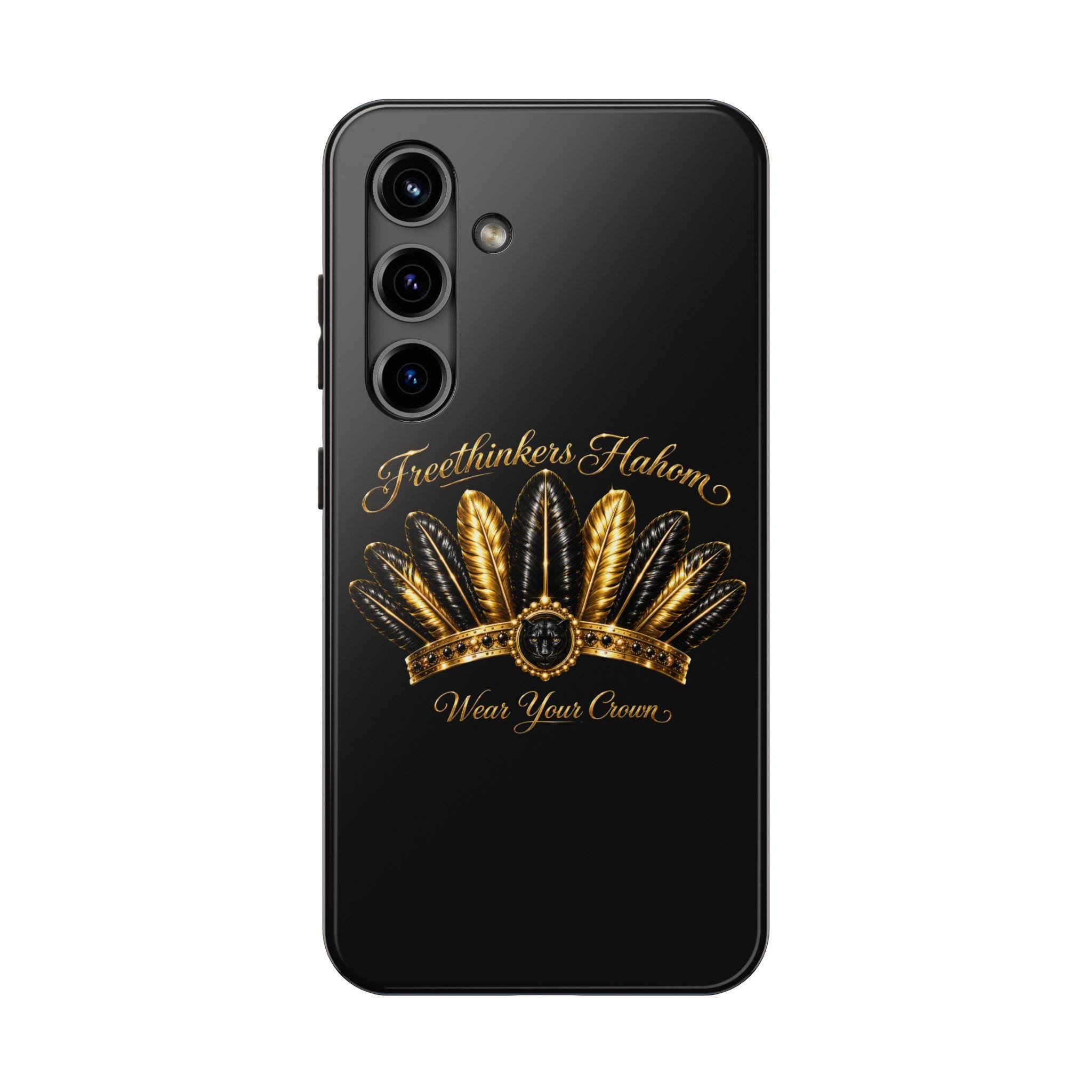 Gold Feather Crown phone case | Freethinkers Hahom Wear Your Crown