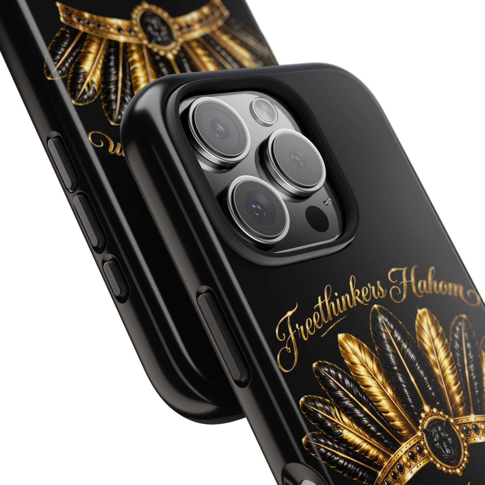 Gold Feather Crown phone case | Freethinkers Hahom Wear Your Crown, view 13