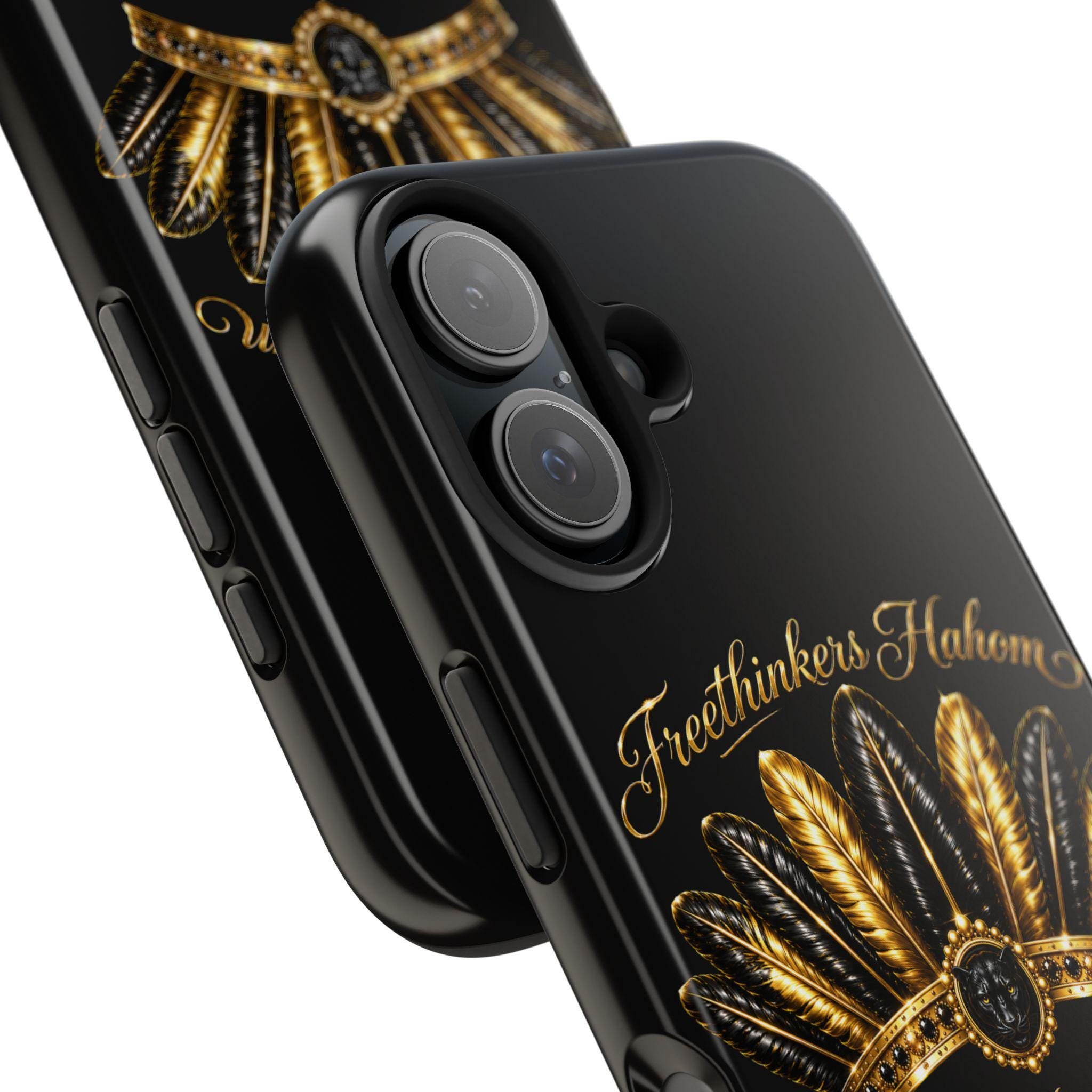 Gold Feather Crown phone case | Freethinkers Hahom Wear Your Crown, view 14