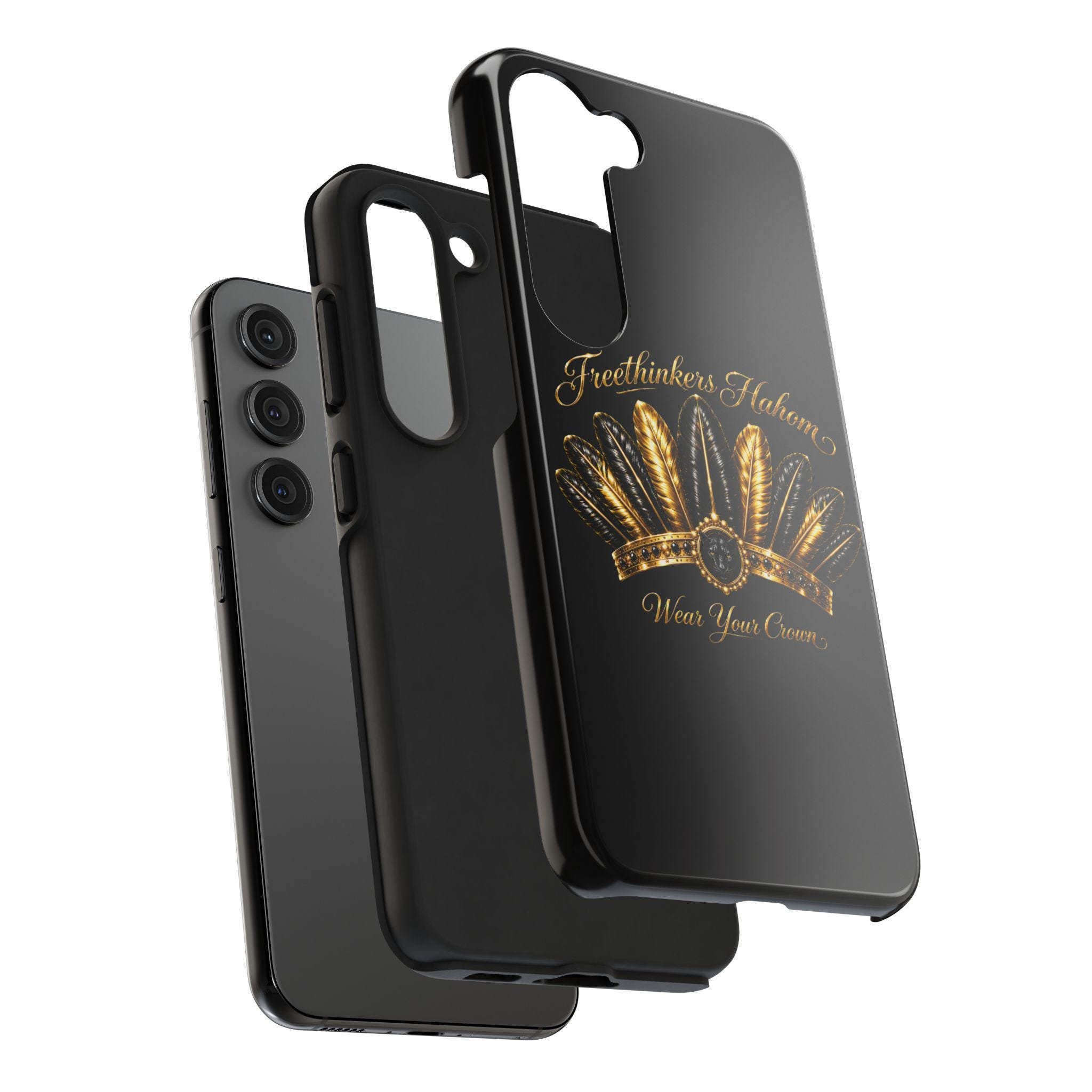 Gold Feather Crown phone case | Freethinkers Hahom Wear Your Crown, view 16