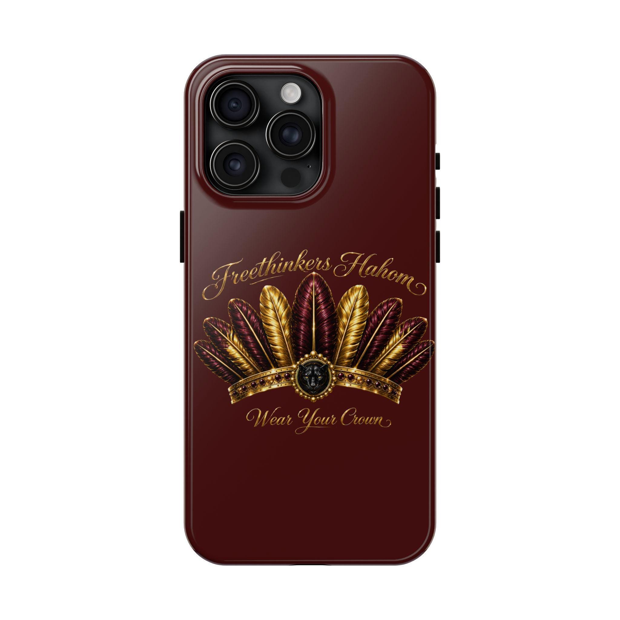 Freethinkers Hahom Tough Phone Case Feather Crown Phone Case, view 3