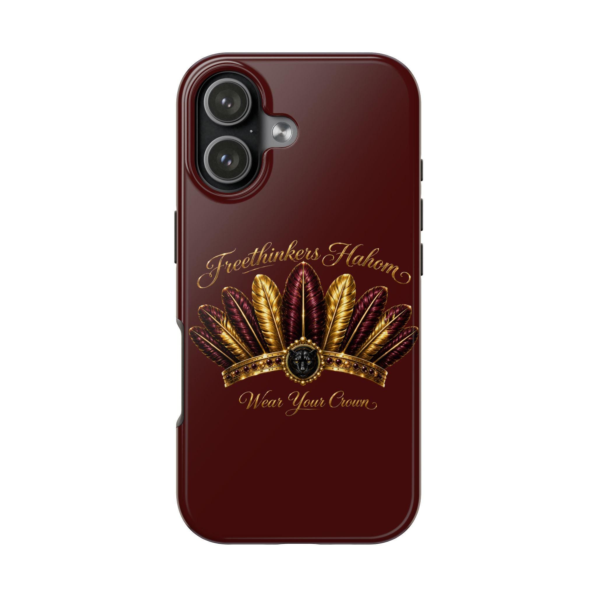 Freethinkers Hahom Tough Phone Case Feather Crown Phone Case, view 6