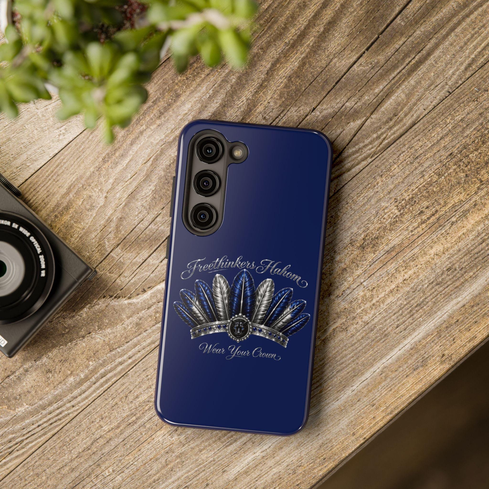 Freethinkers Hahom Tough Phone Case Feather Crown Design, view 17