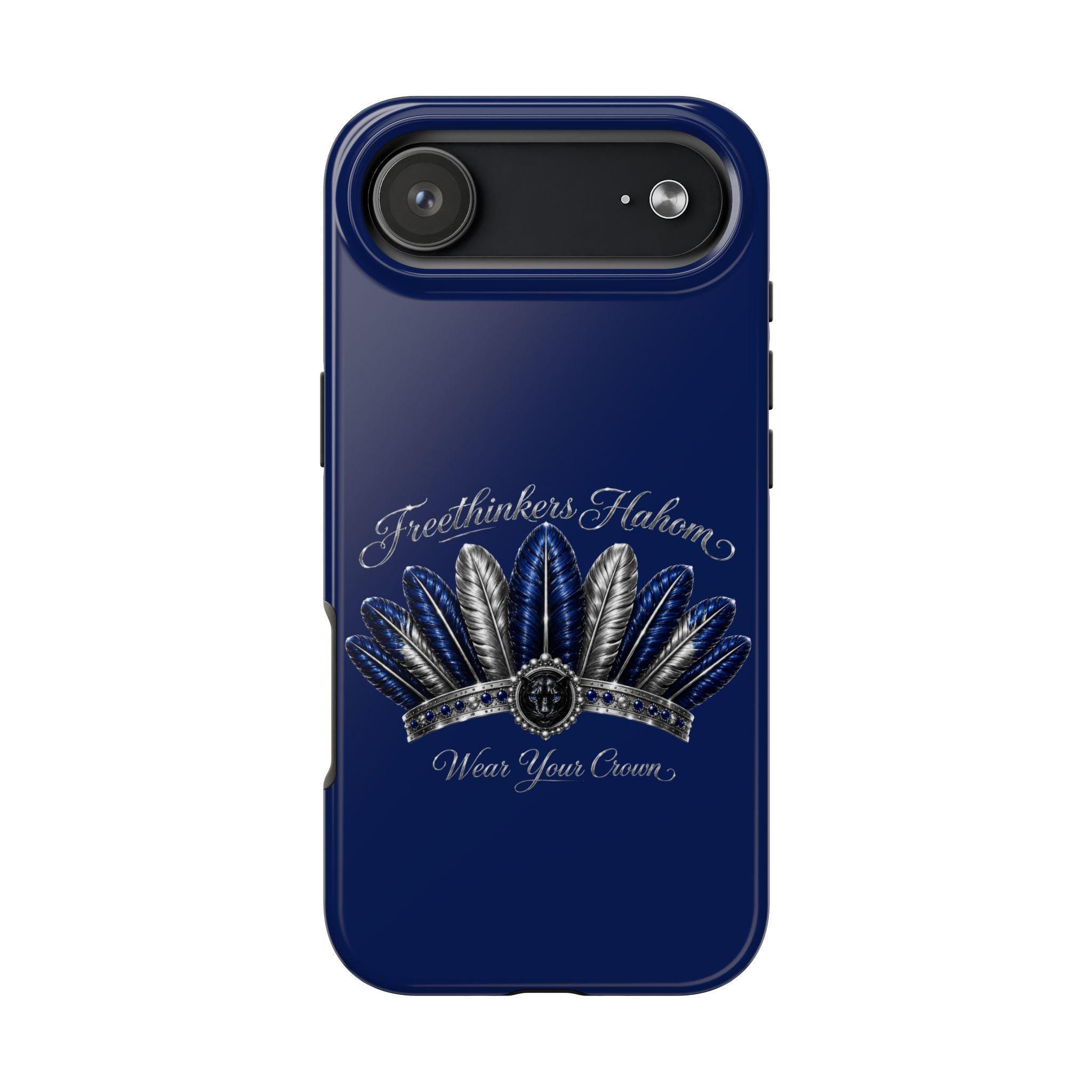 Freethinkers Hahom Tough Phone Case Feather Crown Design, view 3