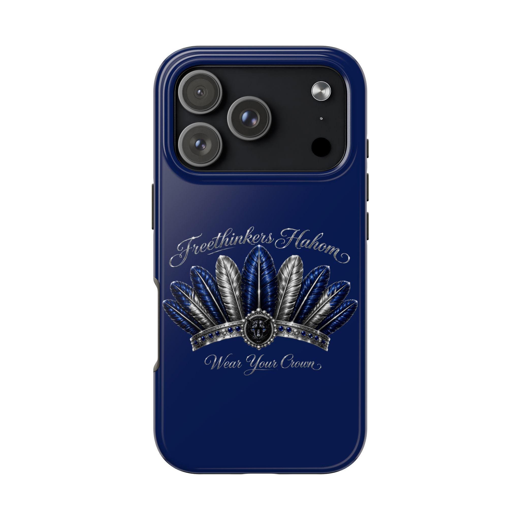 Freethinkers Hahom Tough Phone Case Feather Crown Design, view 4