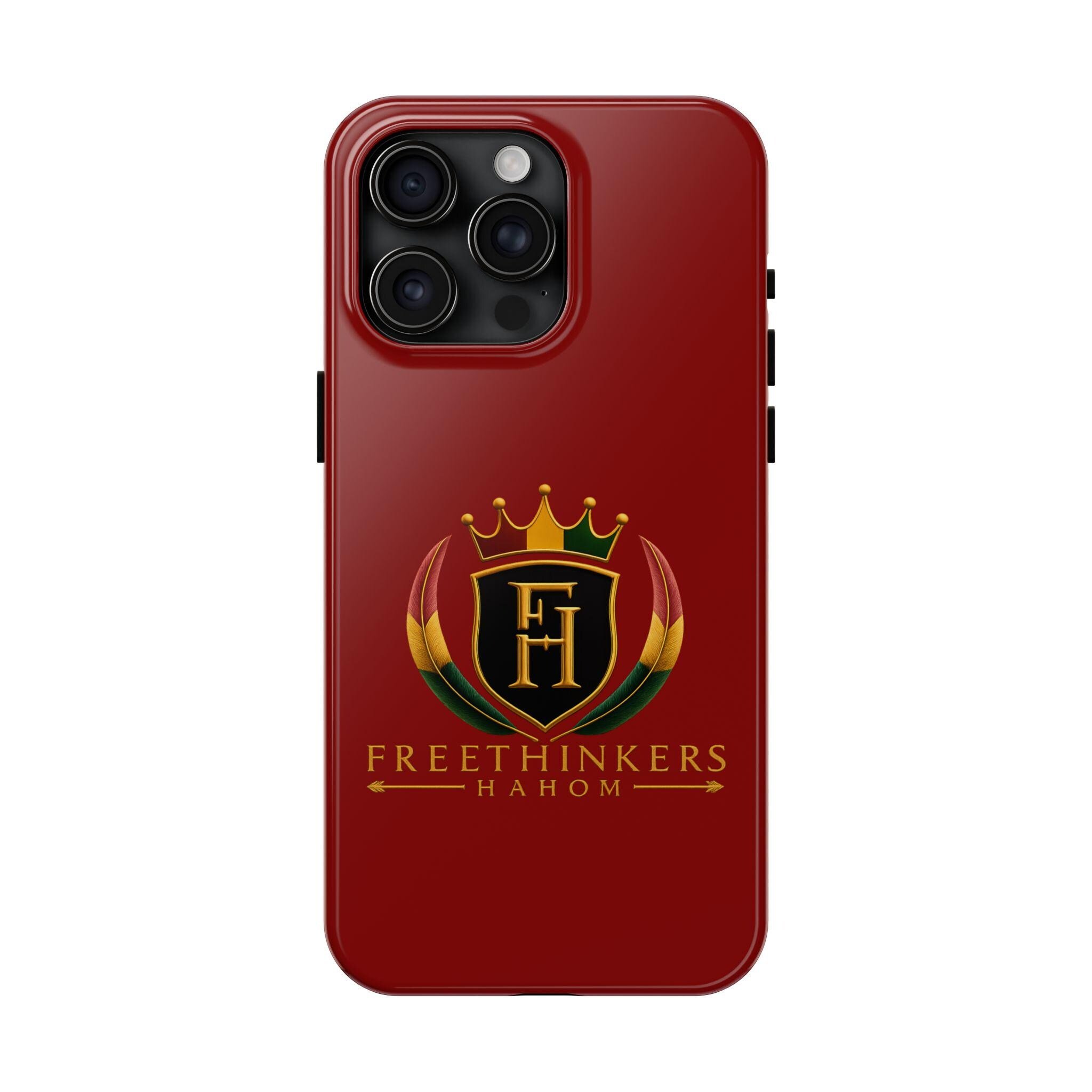 FreeThinkers Hahom Crest phone case Red crown logo tough phone case