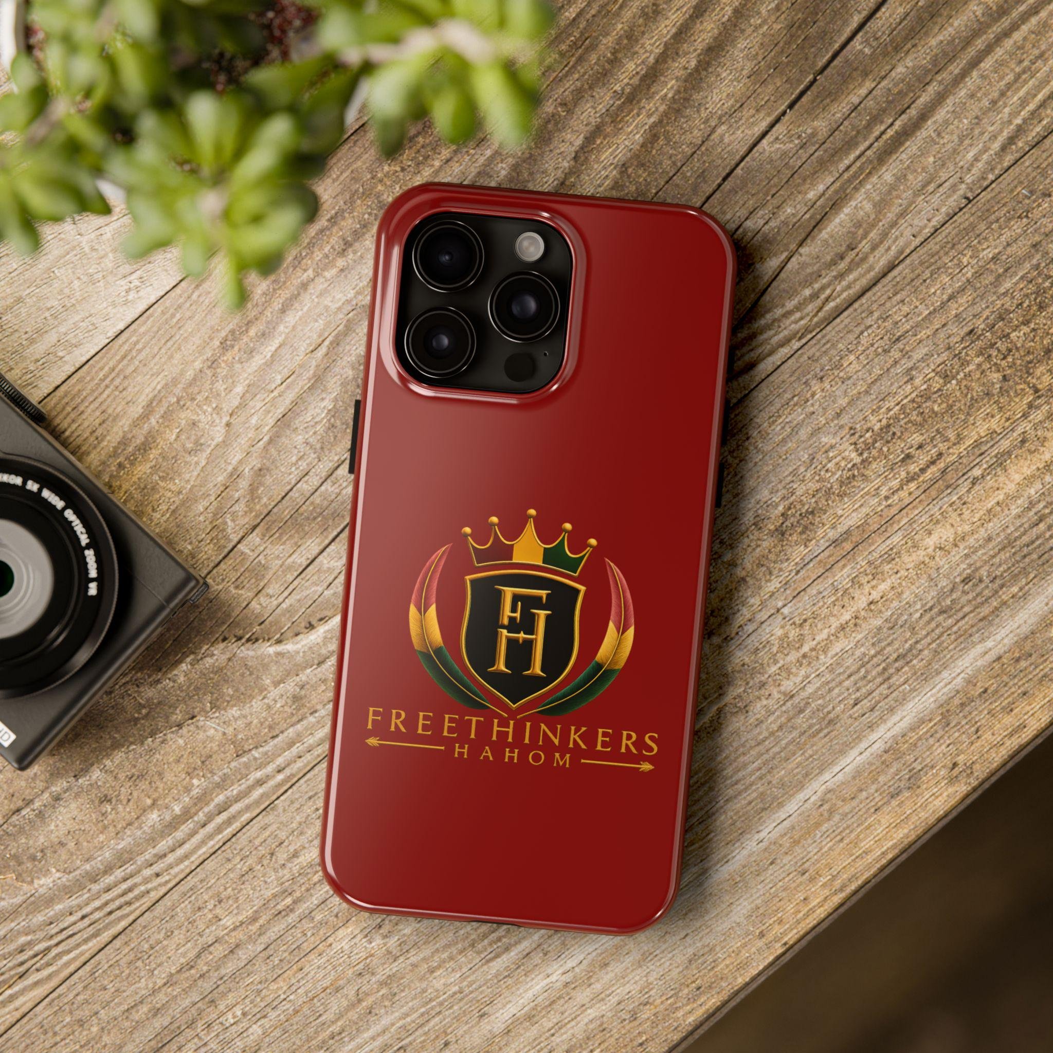FreeThinkers Hahom Crest phone case Red crown logo tough phone case, view 10