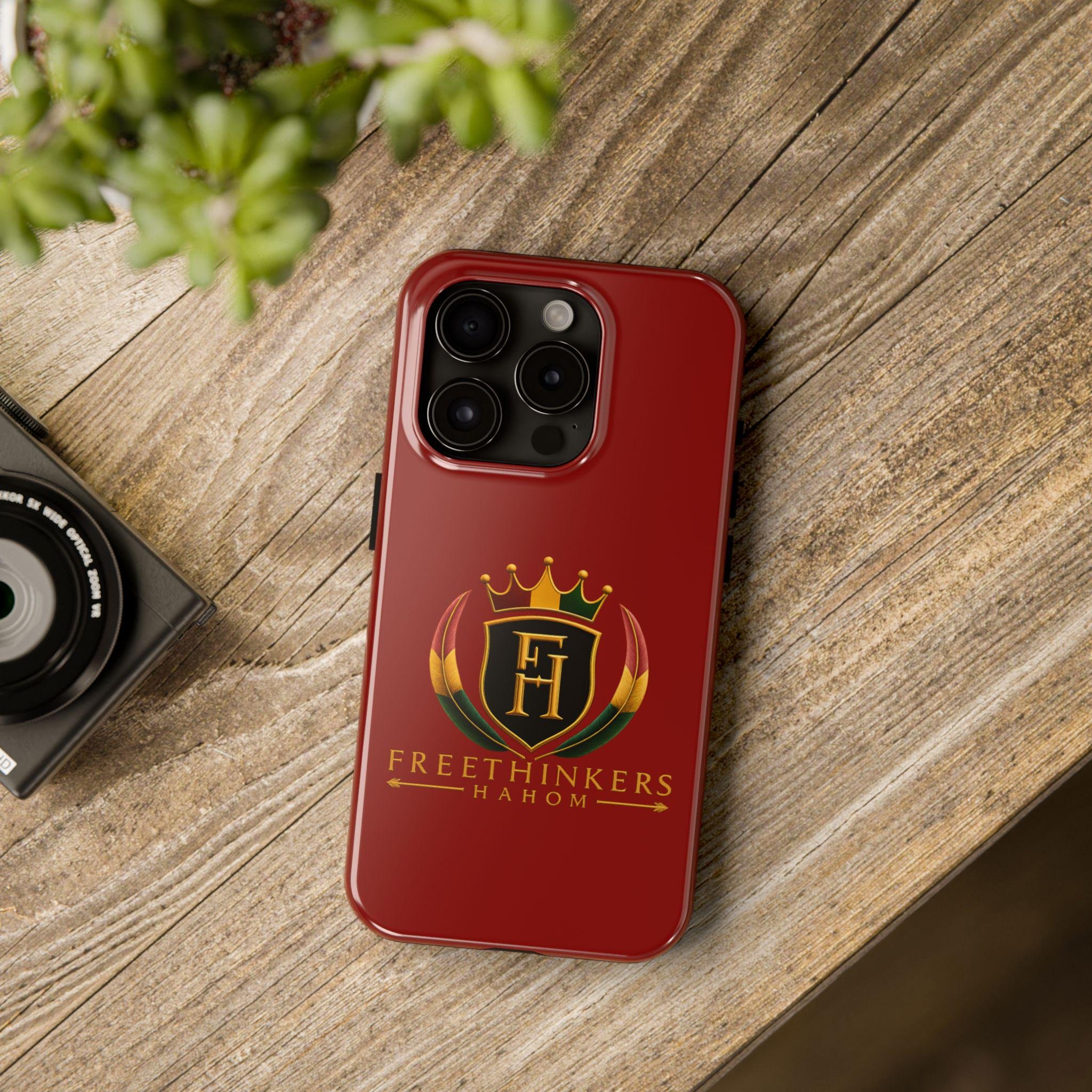 FreeThinkers Hahom Crest phone case Red crown logo tough phone case, view 6