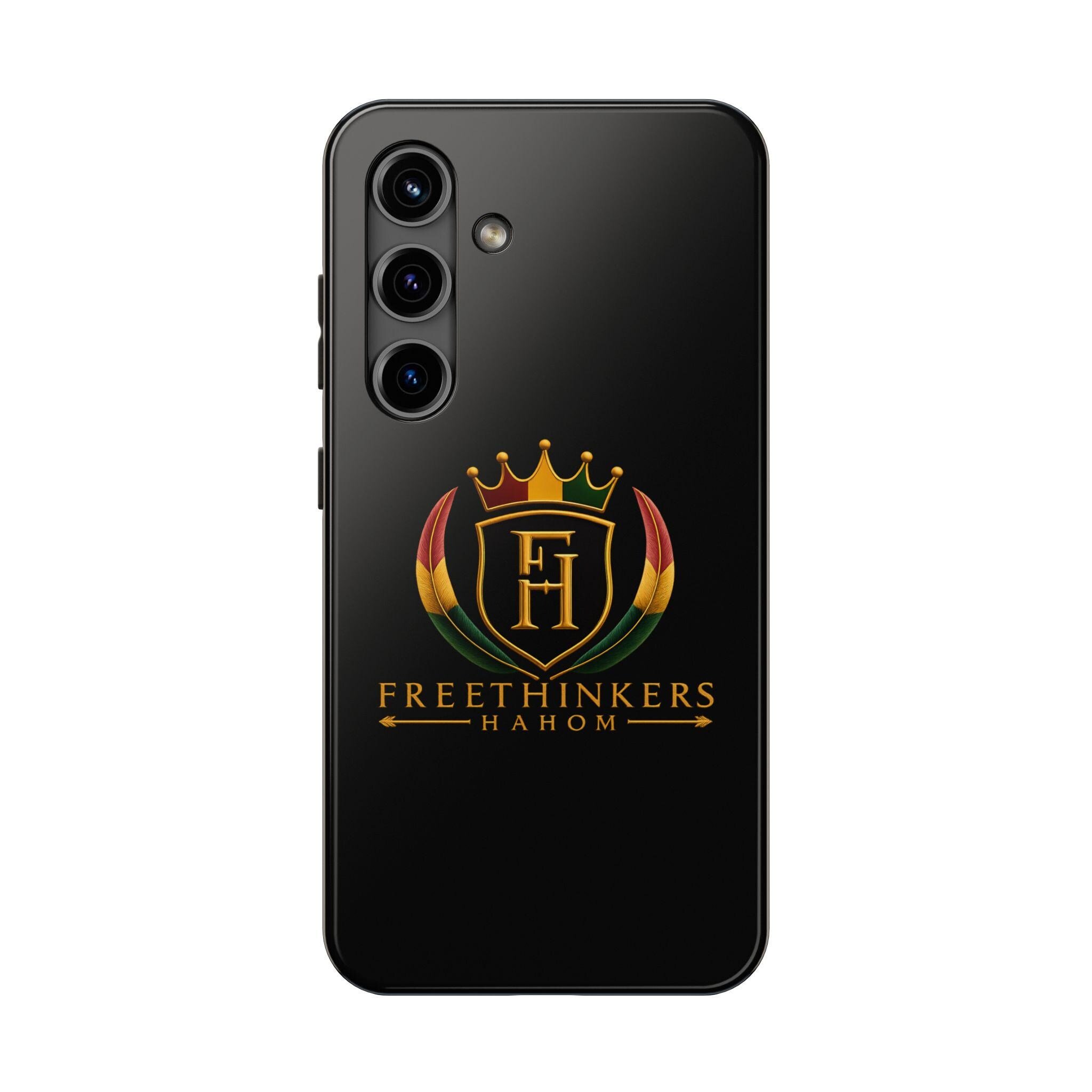 Freethinkers Hahom Crown Crest Tough Phone Case Black Logo Protective Case