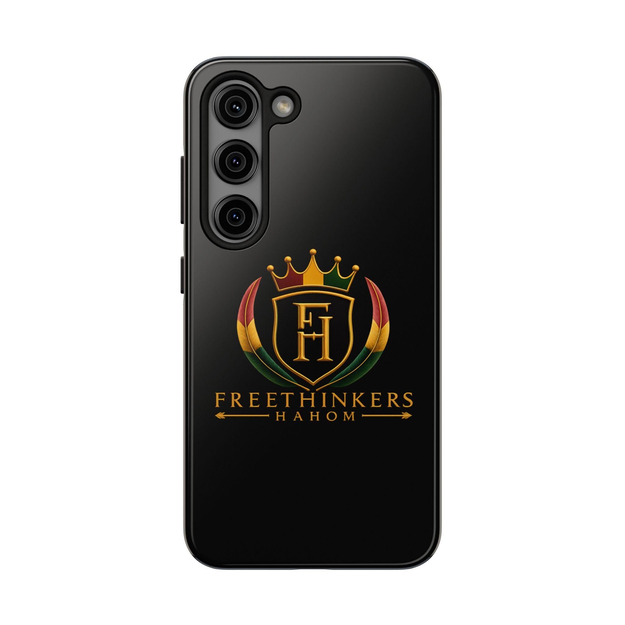 Freethinkers Hahom Crown Crest Tough Phone Case Black Logo Protective Case, view 2