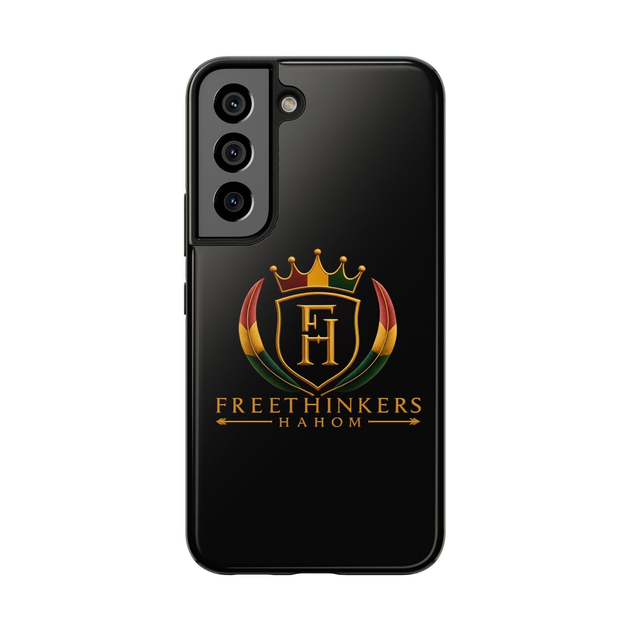 Freethinkers Hahom Crown Crest Tough Phone Case Black Logo Protective Case, view 3