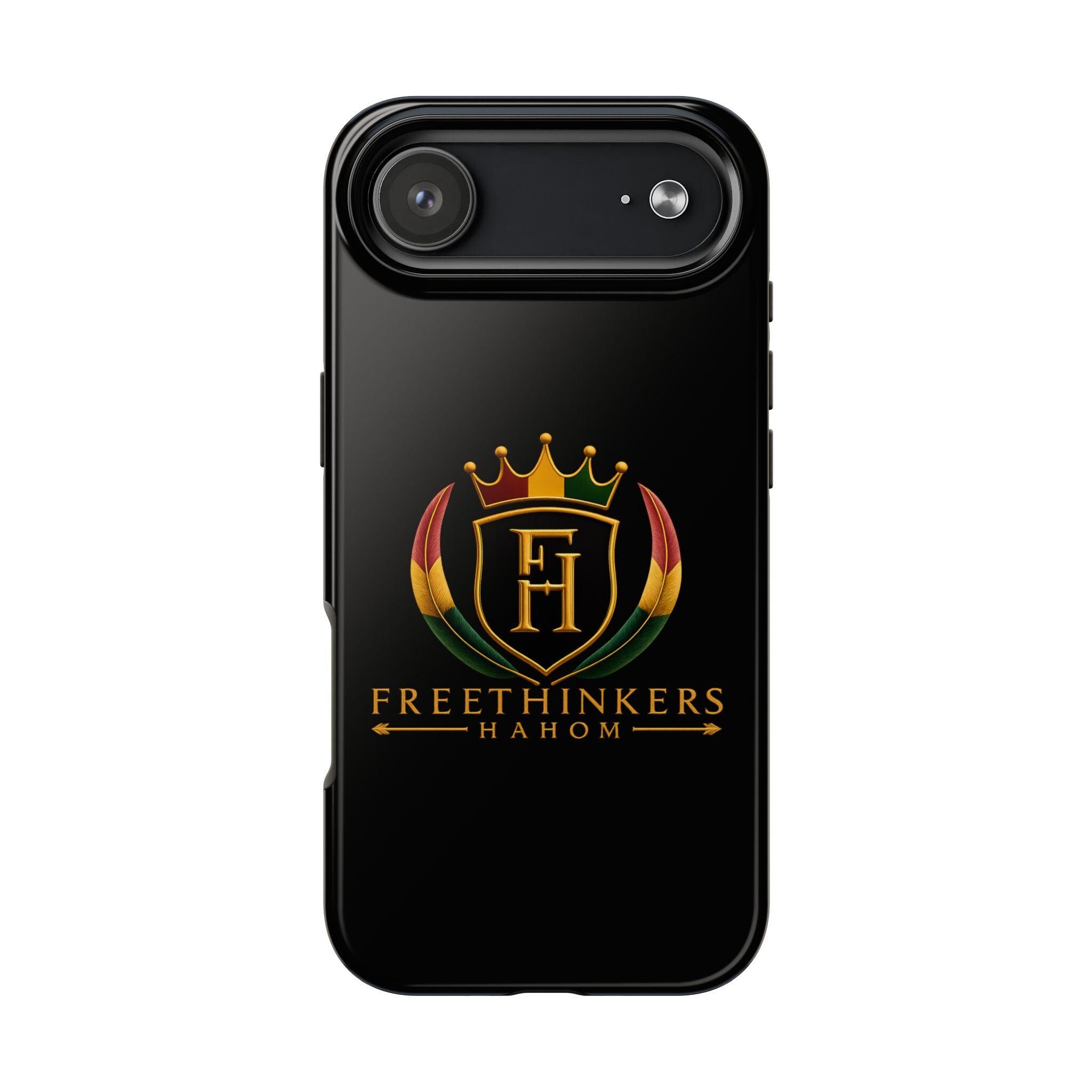 Freethinkers Hahom Crown Crest Tough Phone Case Black Logo Protective Case, view 5