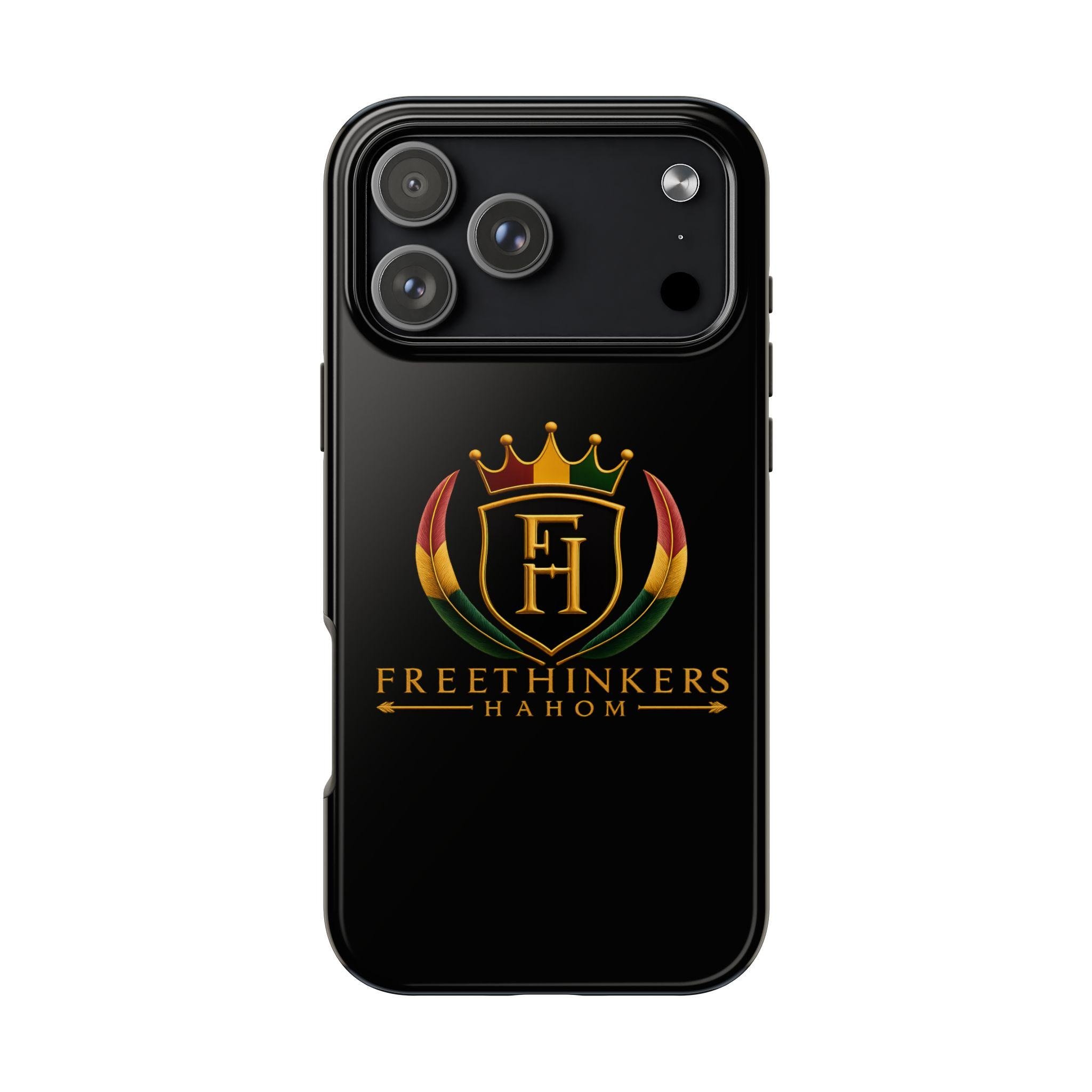 Freethinkers Hahom Crown Crest Tough Phone Case Black Logo Protective Case, view 6